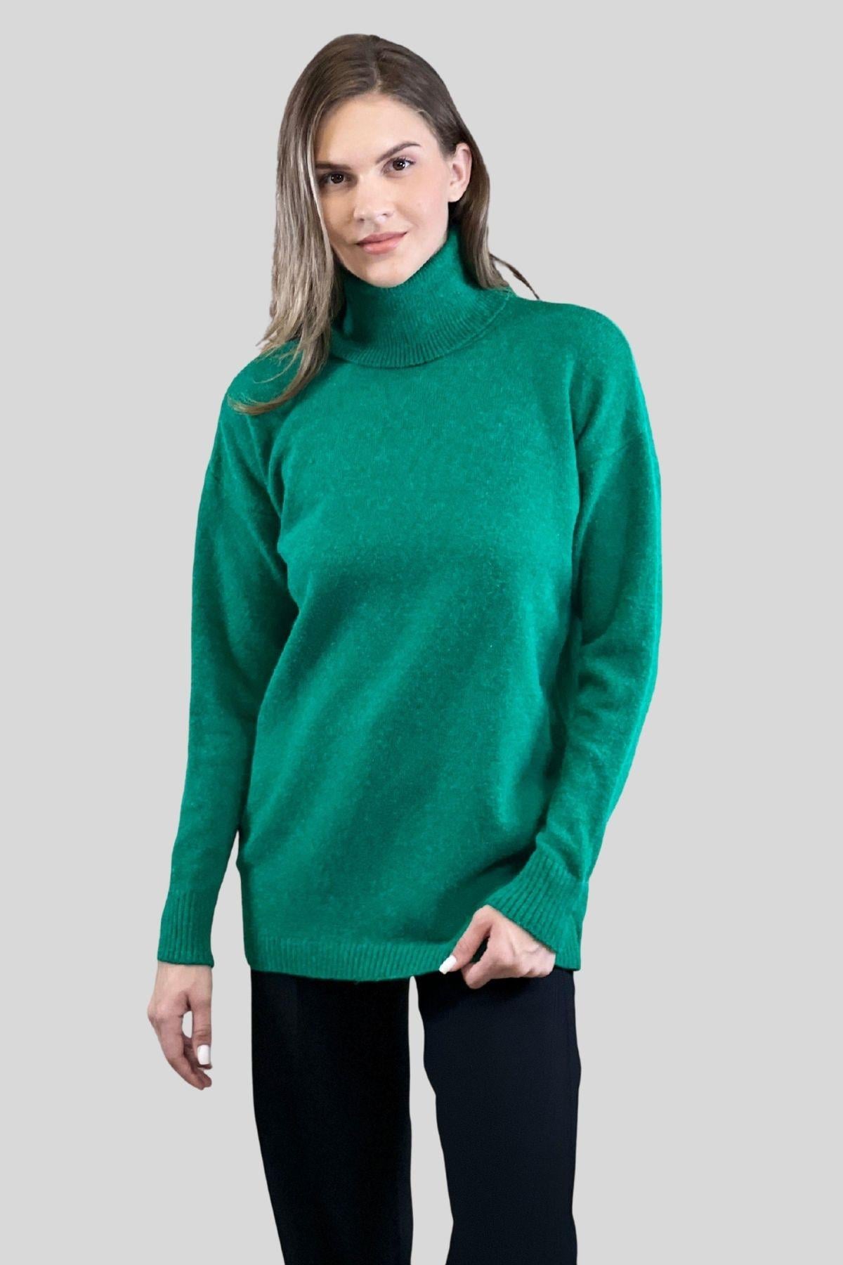 Balıkçı Yaka Kadın Basic Triko Kazak-33248-0