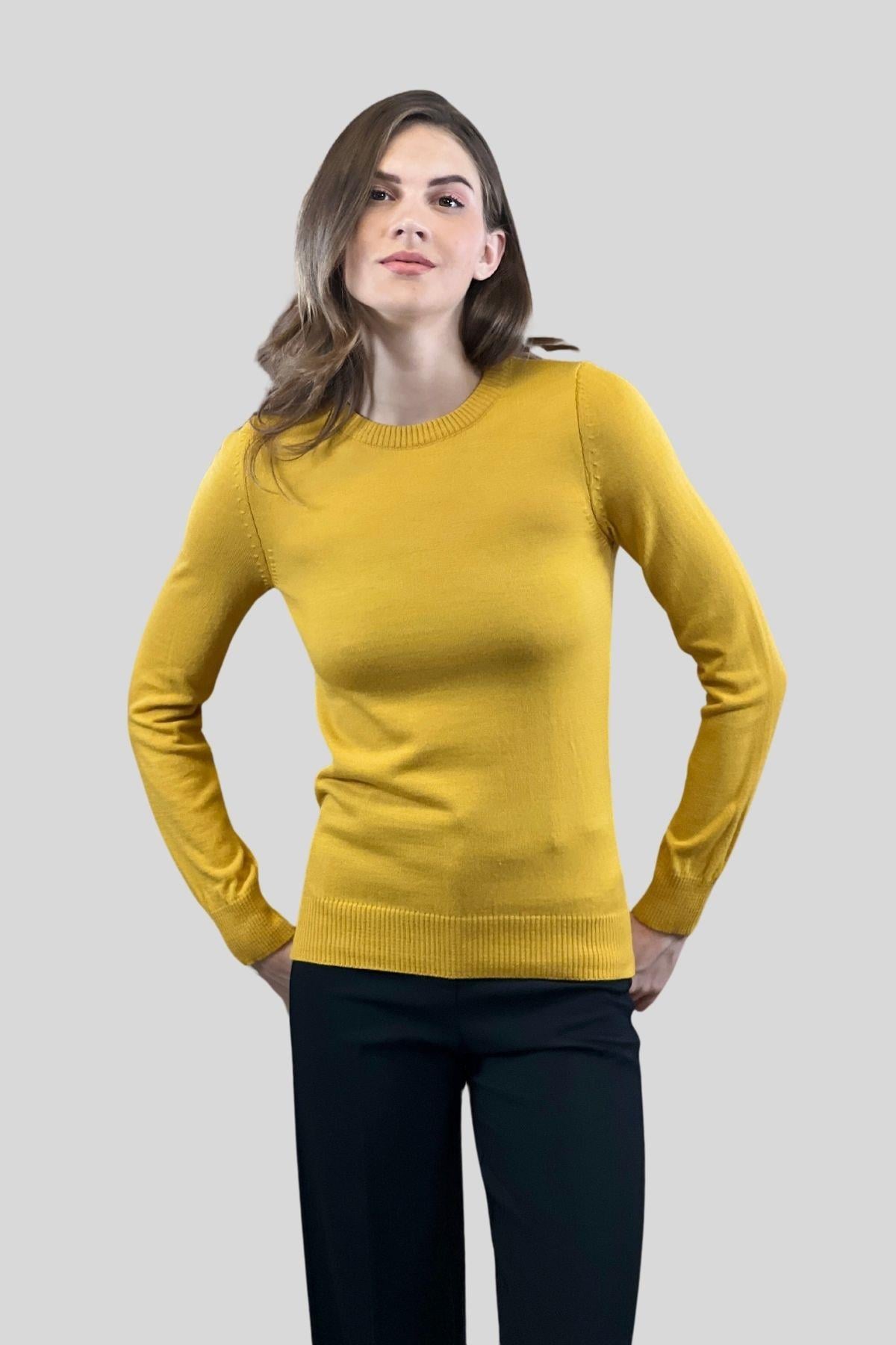 Bisiklet Yaka Basic Kadın Triko Kazak-32807-0