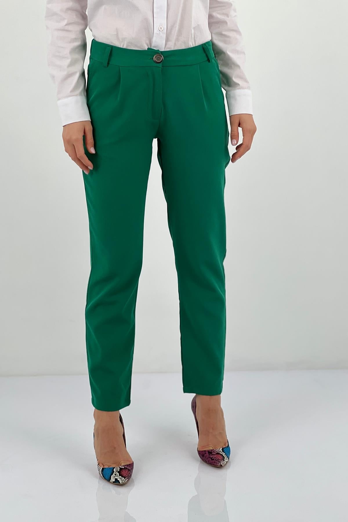 Kadın Yeşil Pantolon-45292