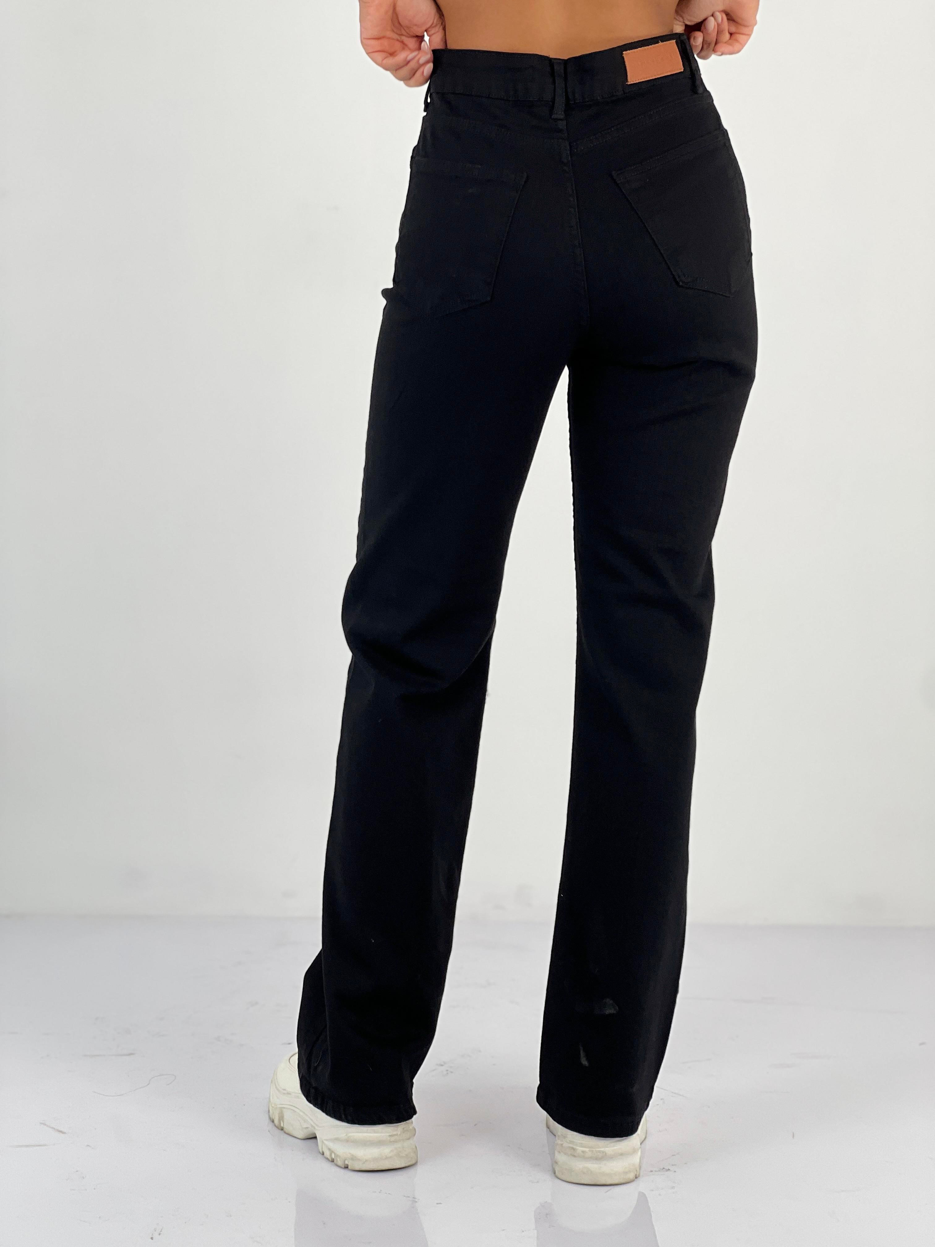 Kadın Yüksek Bel Bol Paça Jean Pantolon-75450