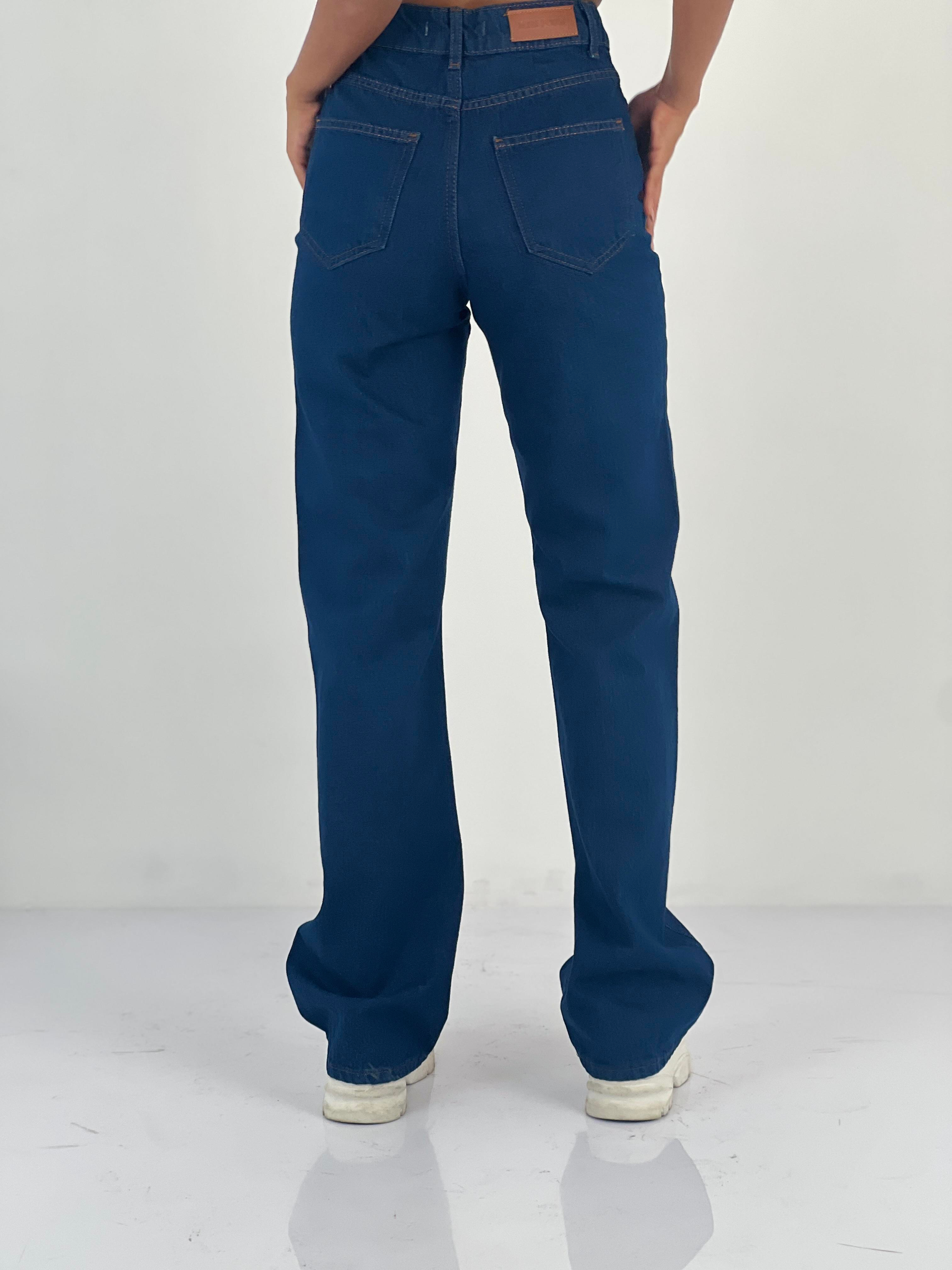 Kadın Yüksek Bel Bol Paça Jean Pantolon-75450