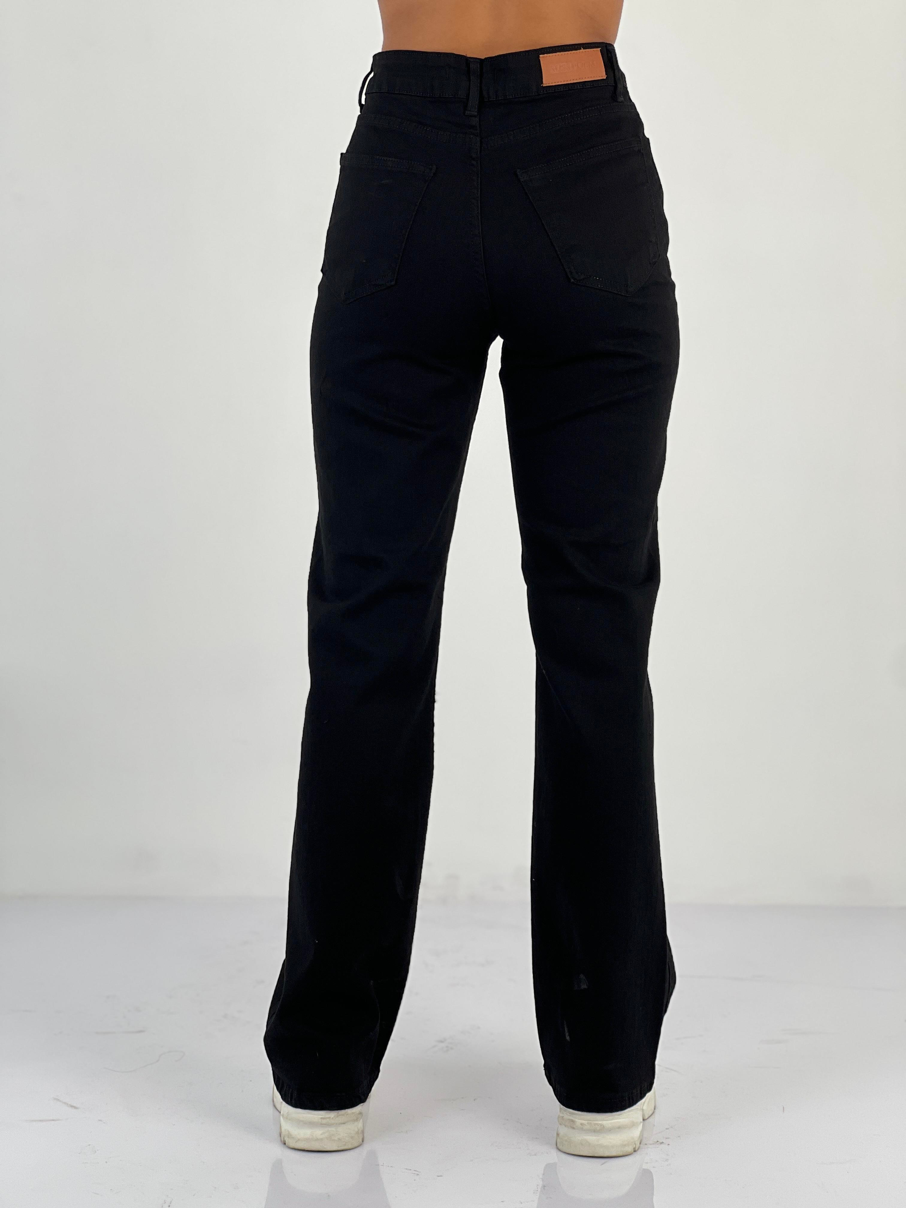 Kadın Yüksek Bel Bol Paça Jean Pantolon-75450