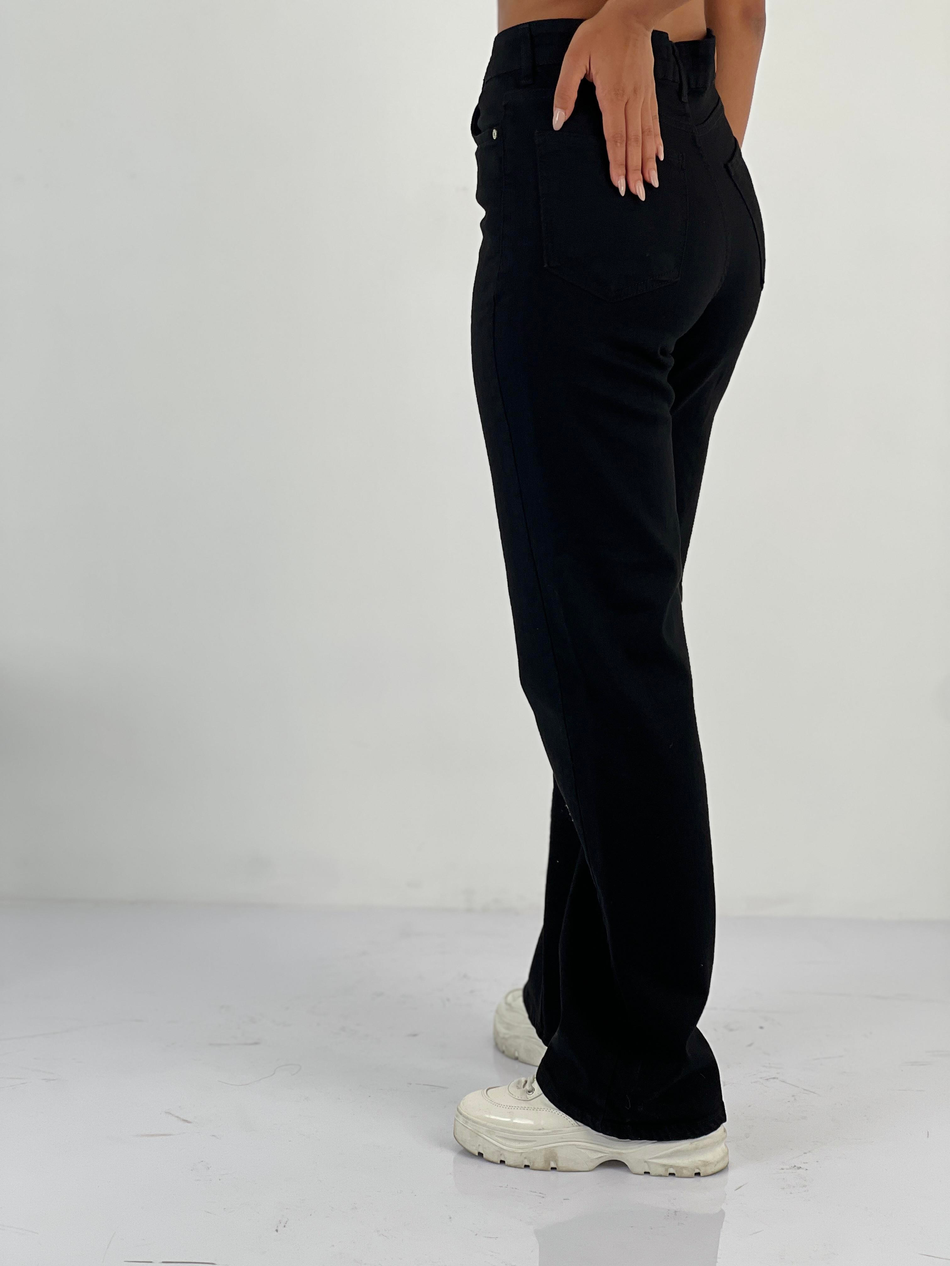 Kadın Yüksek Bel Bol Paça Jean Pantolon-75450