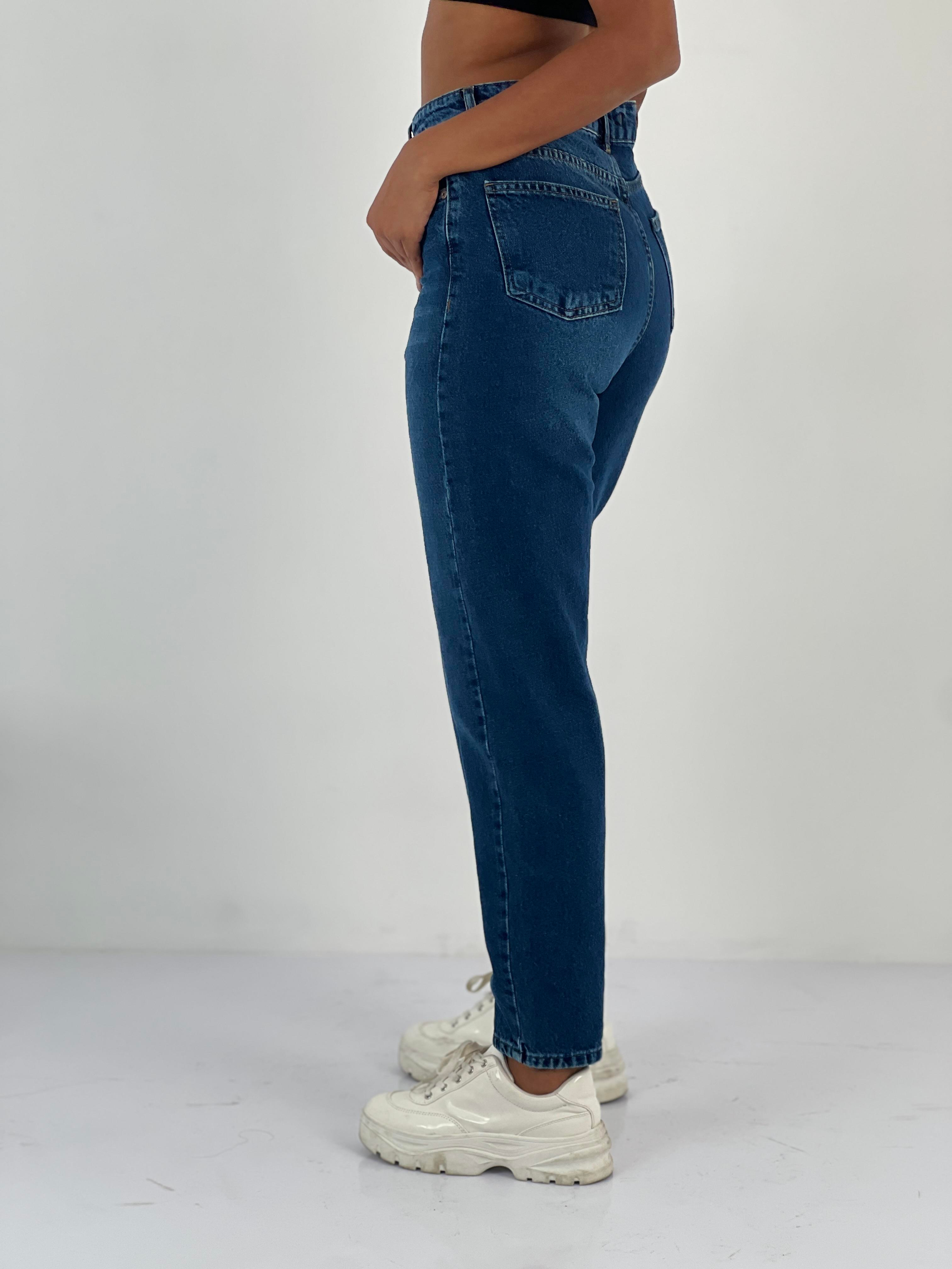 Kadın Yüksek Bel Mom Jean Pantolon-72738