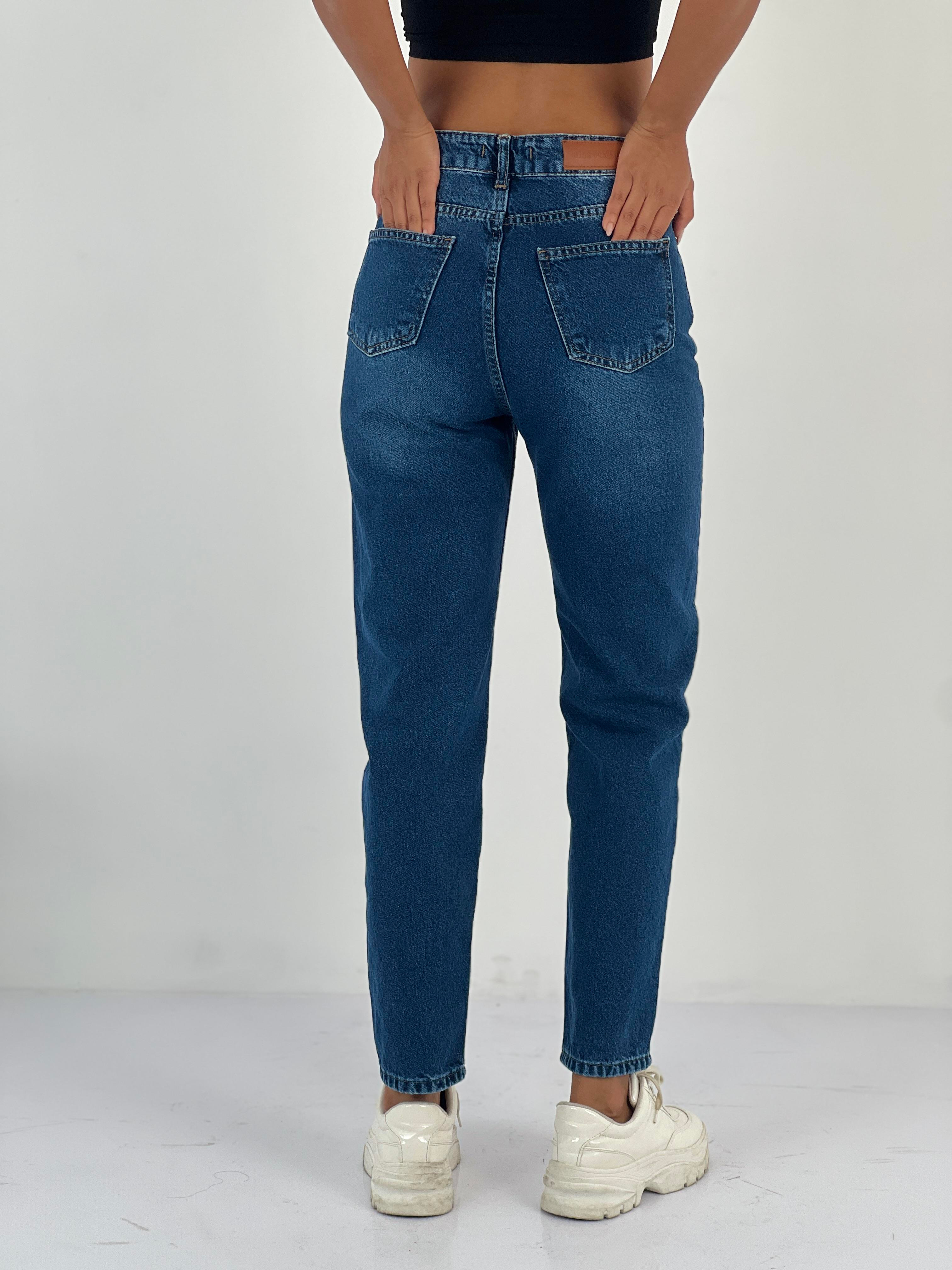 Kadın Yüksek Bel Mom Jean Pantolon-72738