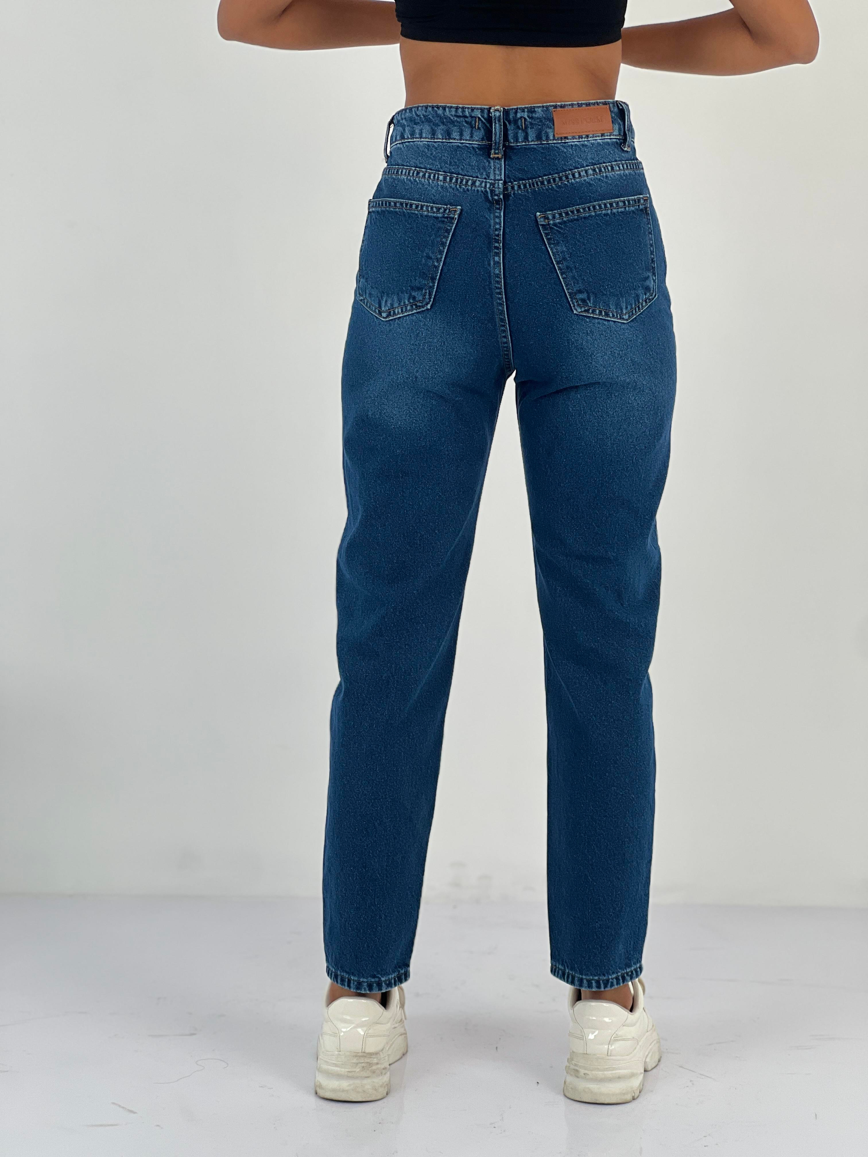 Kadın Yüksek Bel Mom Jean Pantolon-72738