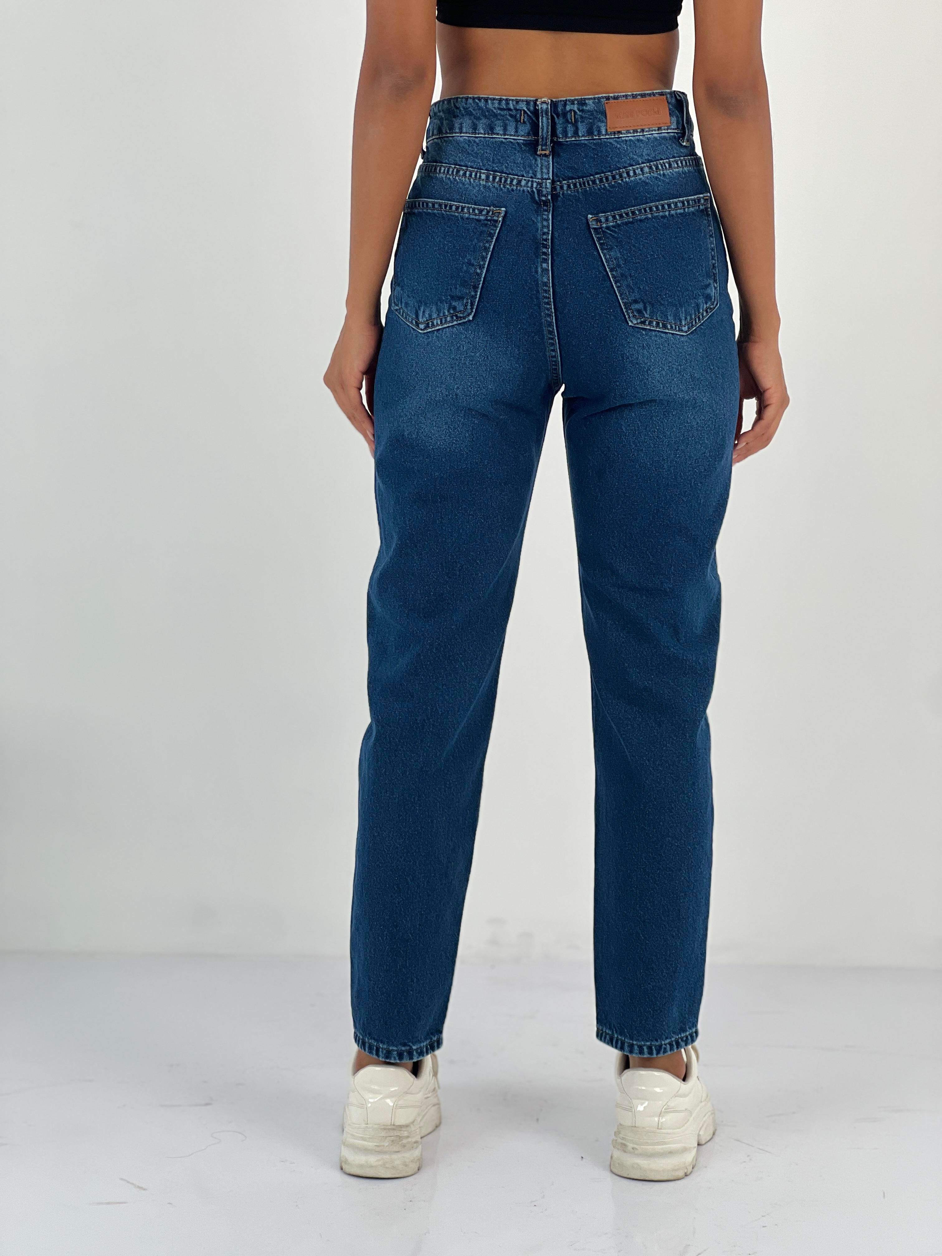 Kadın Yüksek Bel Mom Jean Pantolon-72738