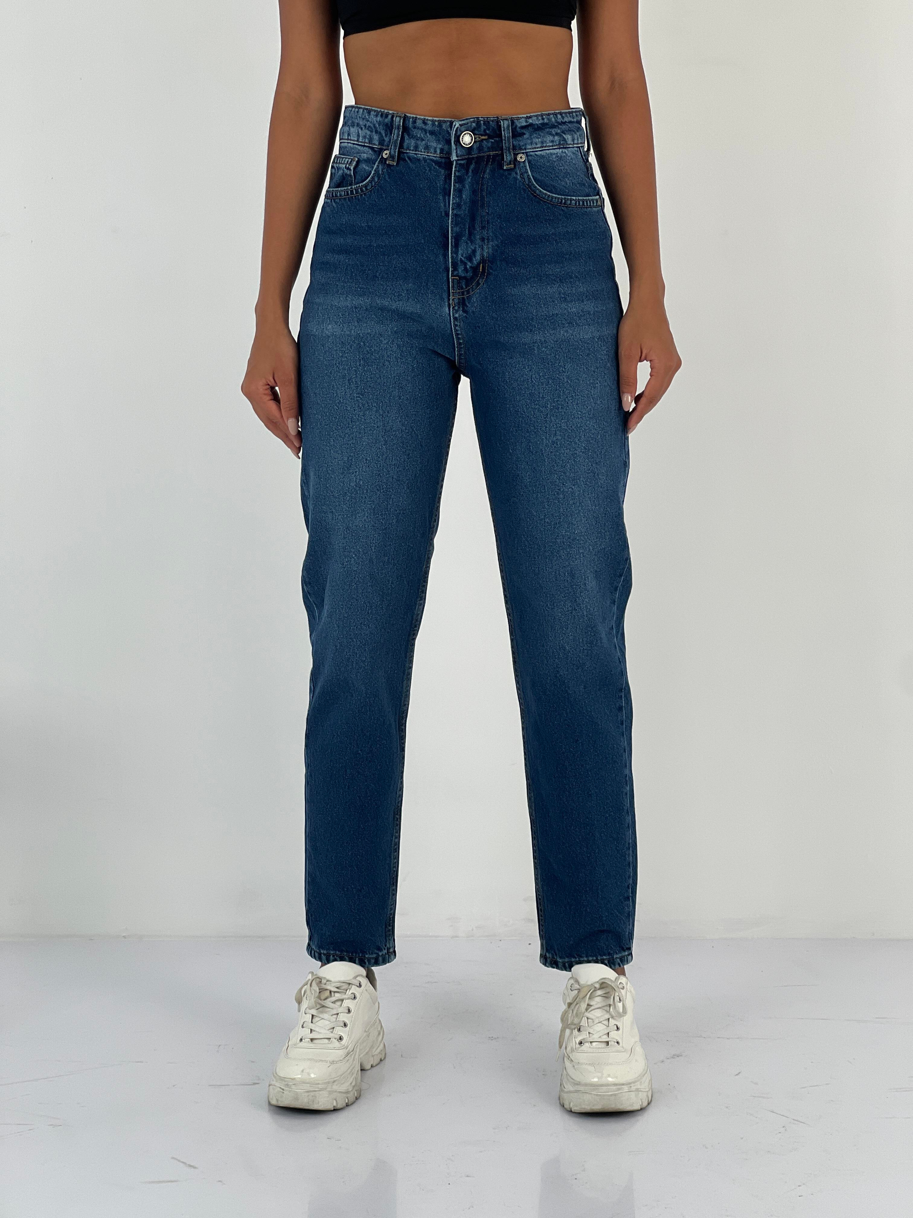 Kadın Yüksek Bel Mom Jean Pantolon-72738