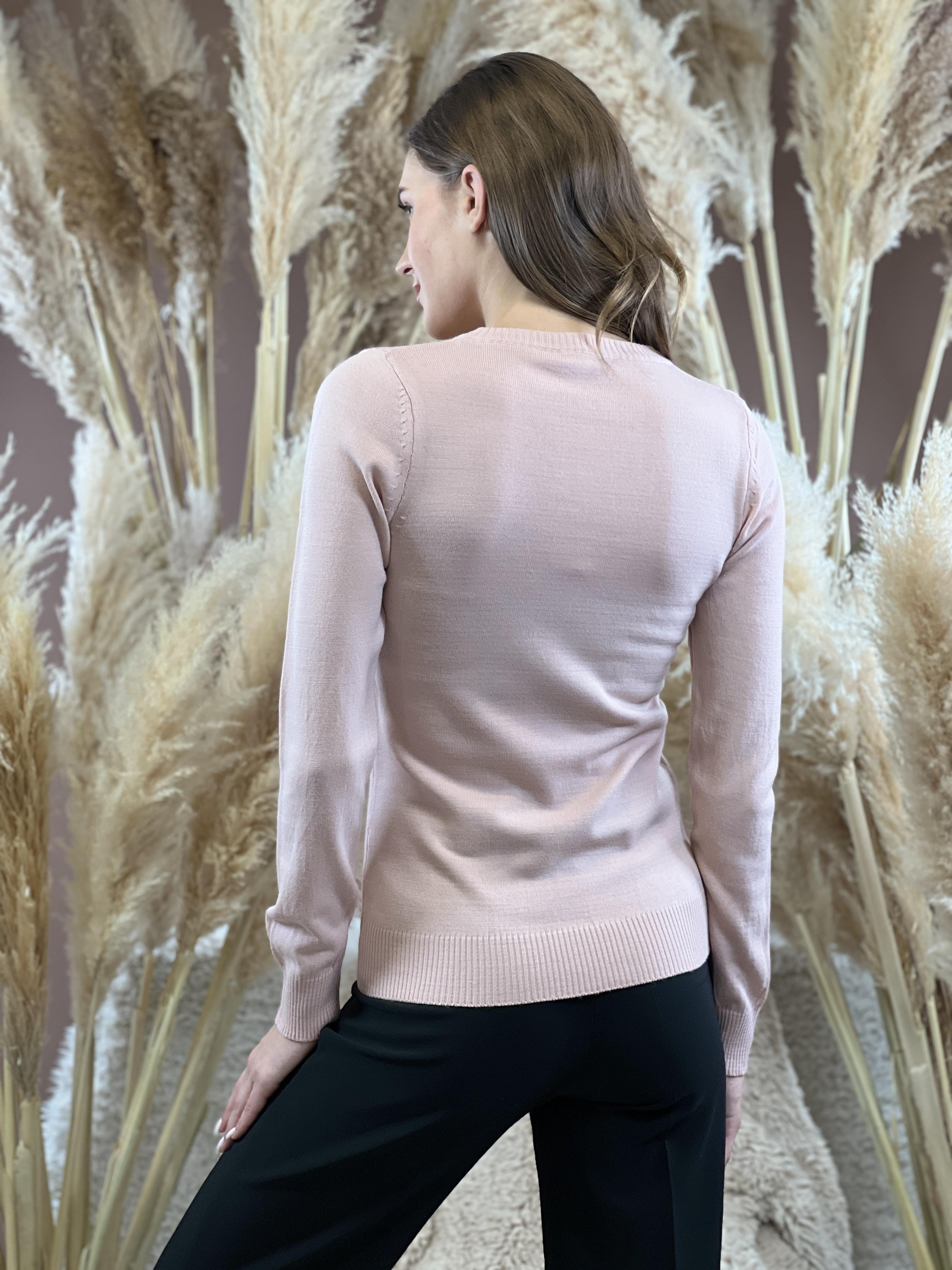 V Yaka Basic Kadın Triko Kazak-32806-4