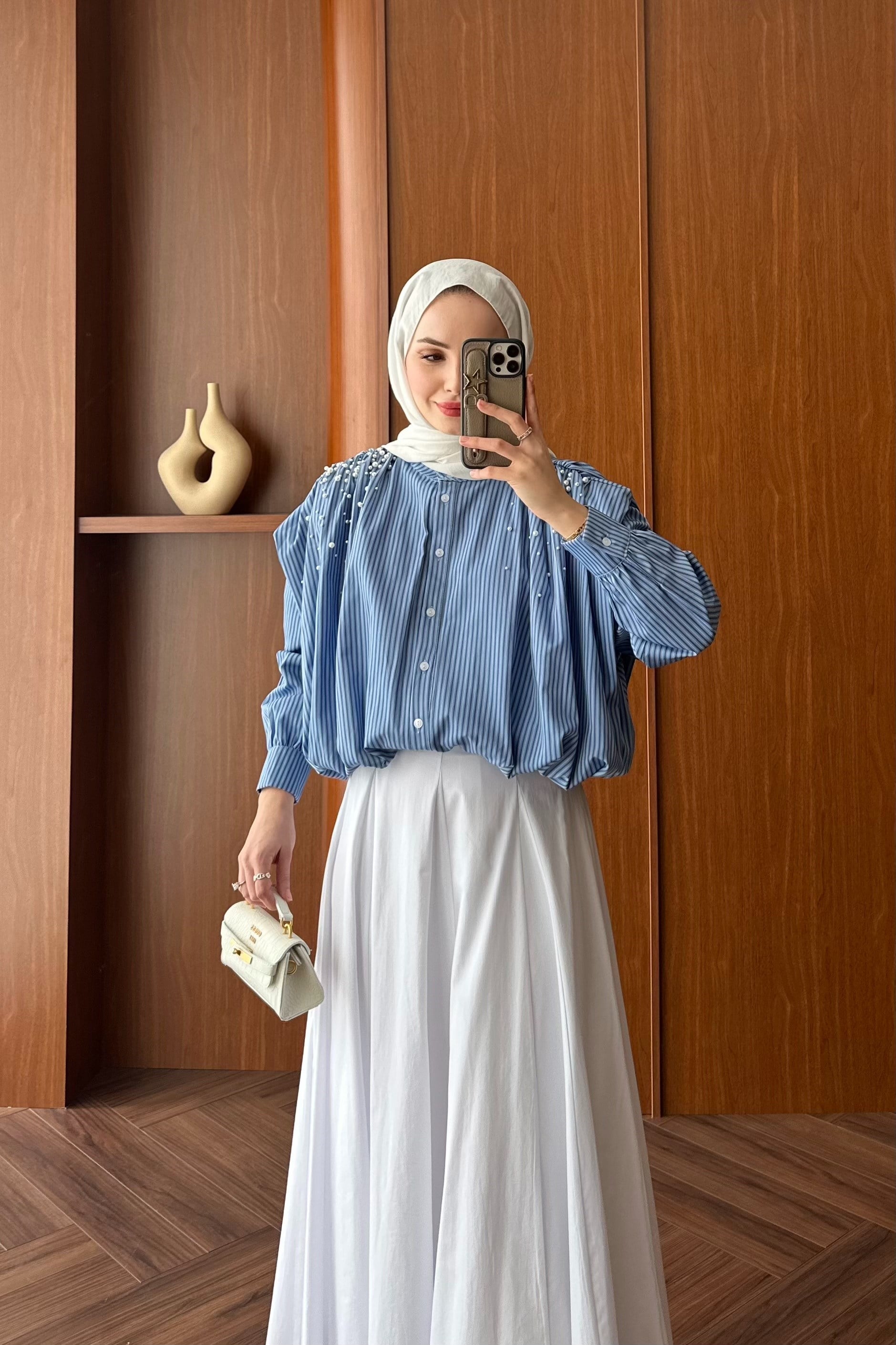 Alux Bomber Gömlek - MAVİ