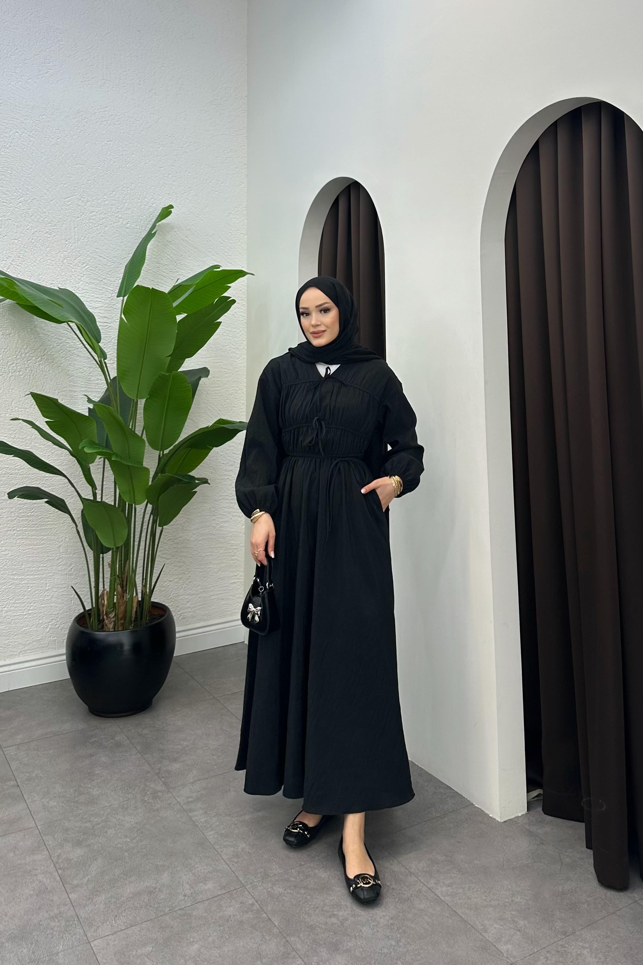 Aria Cupra Kraş Elbise - SİYAH