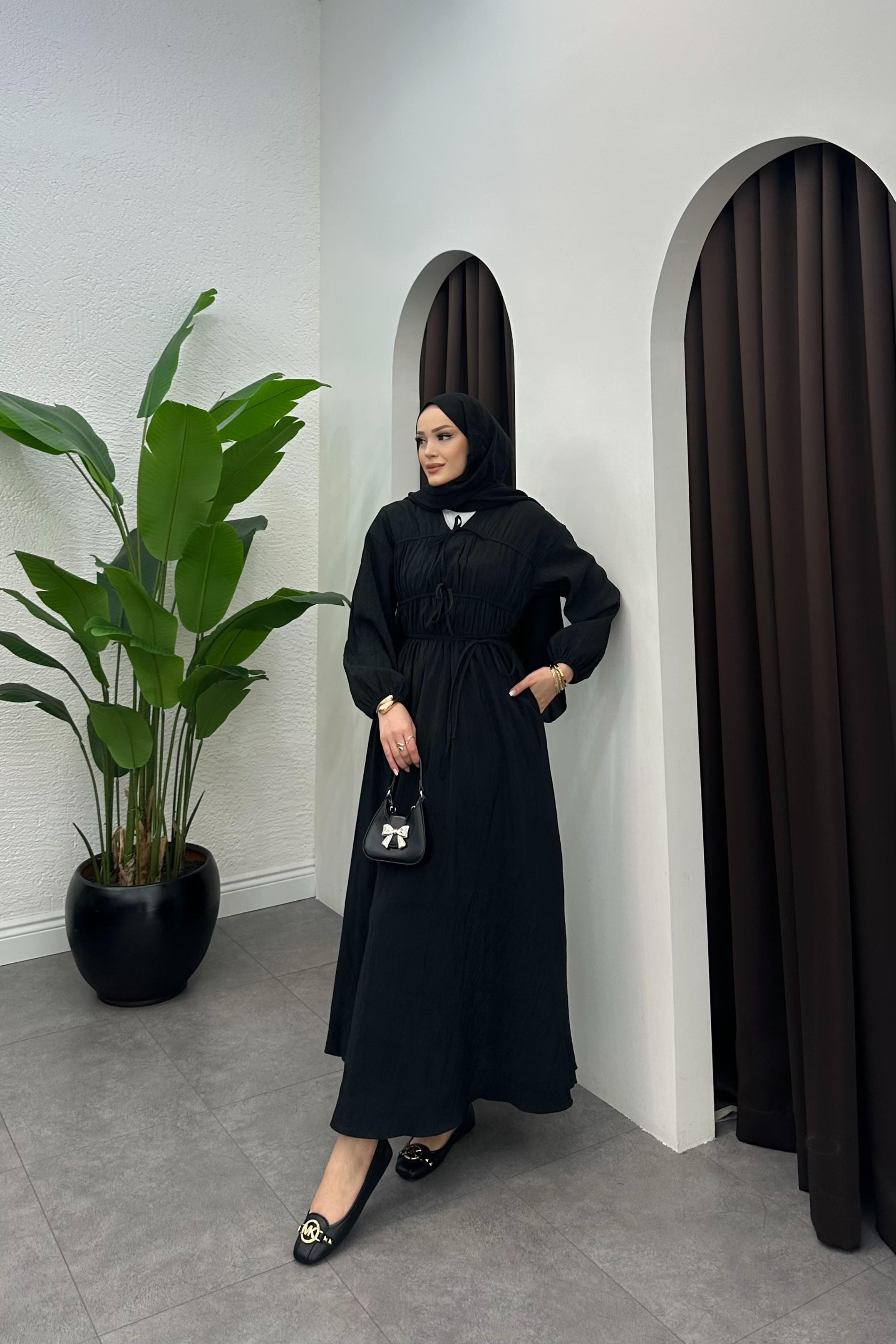 Aria Cupra Kraş Elbise - SİYAH