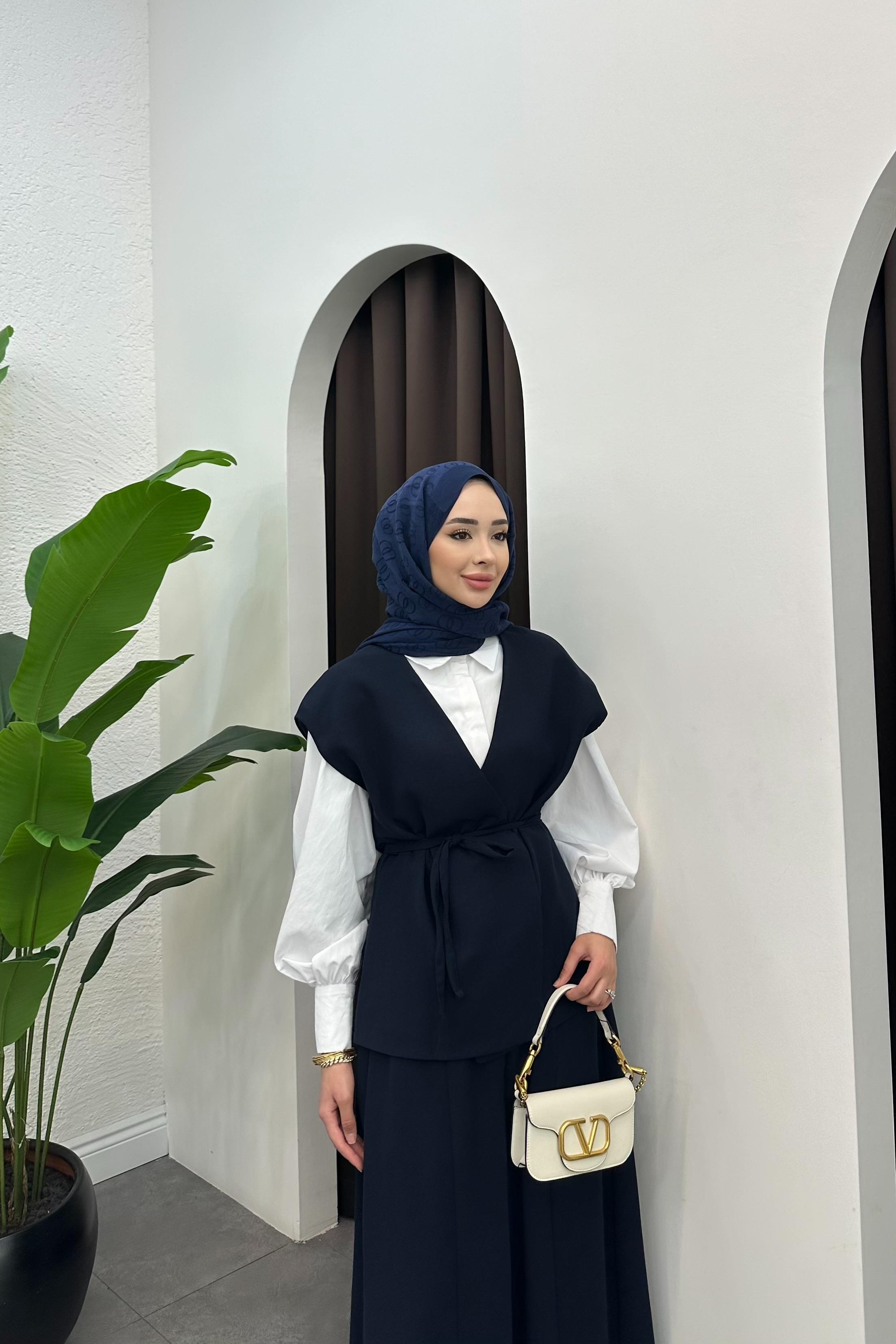 Arinya Yelekli Pantolon Takım - LACİVERT