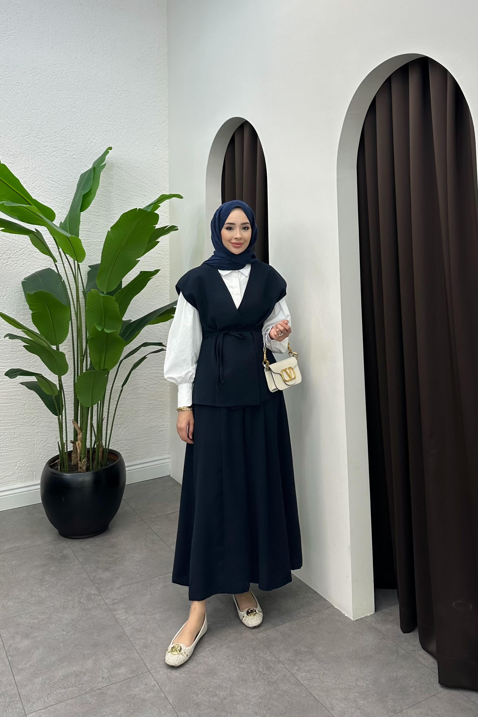 Arinya Yelekli Pantolon Takım - LACİVERT