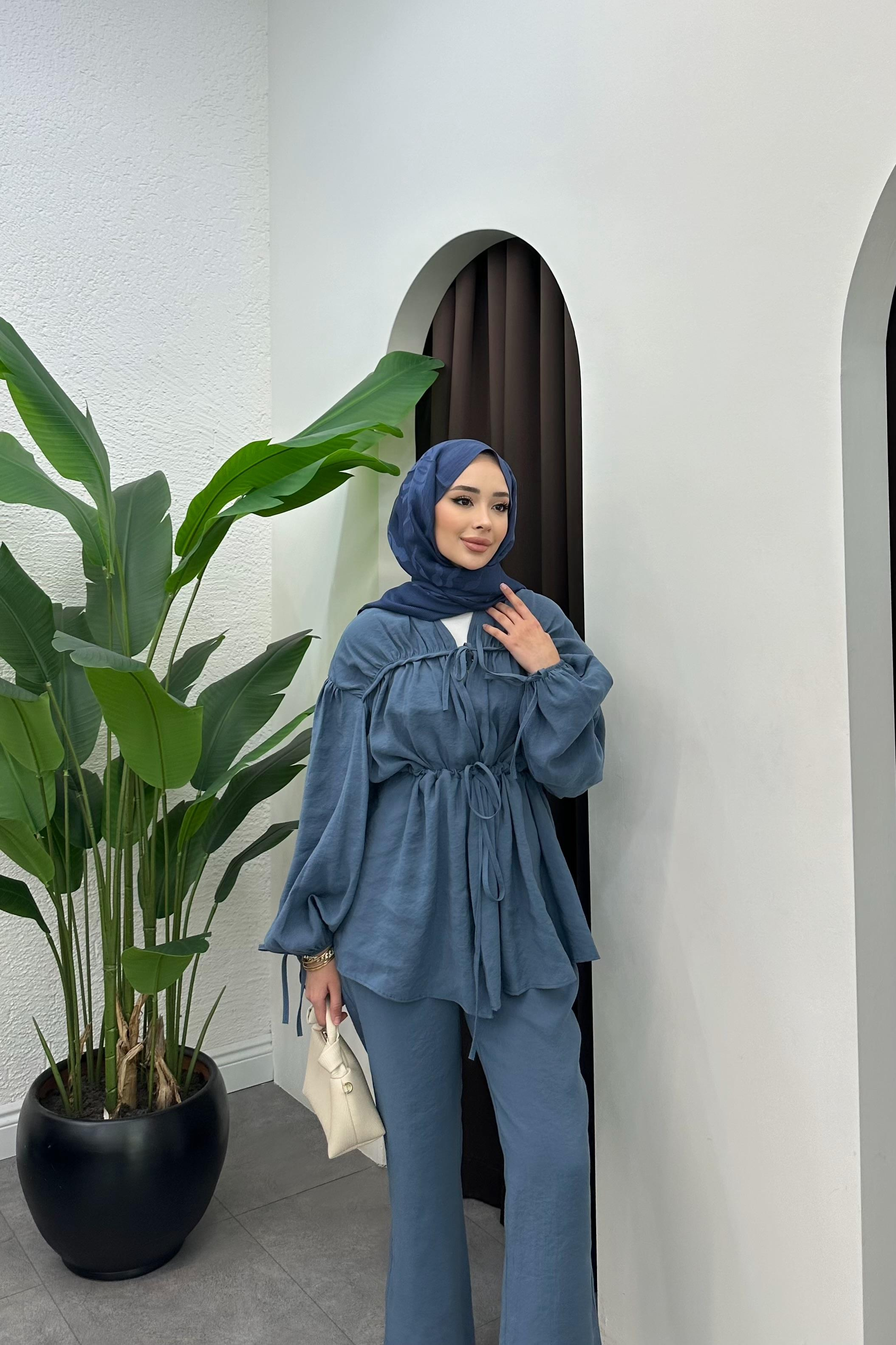 Büzgü Detay İkili Takım - İNDİGO