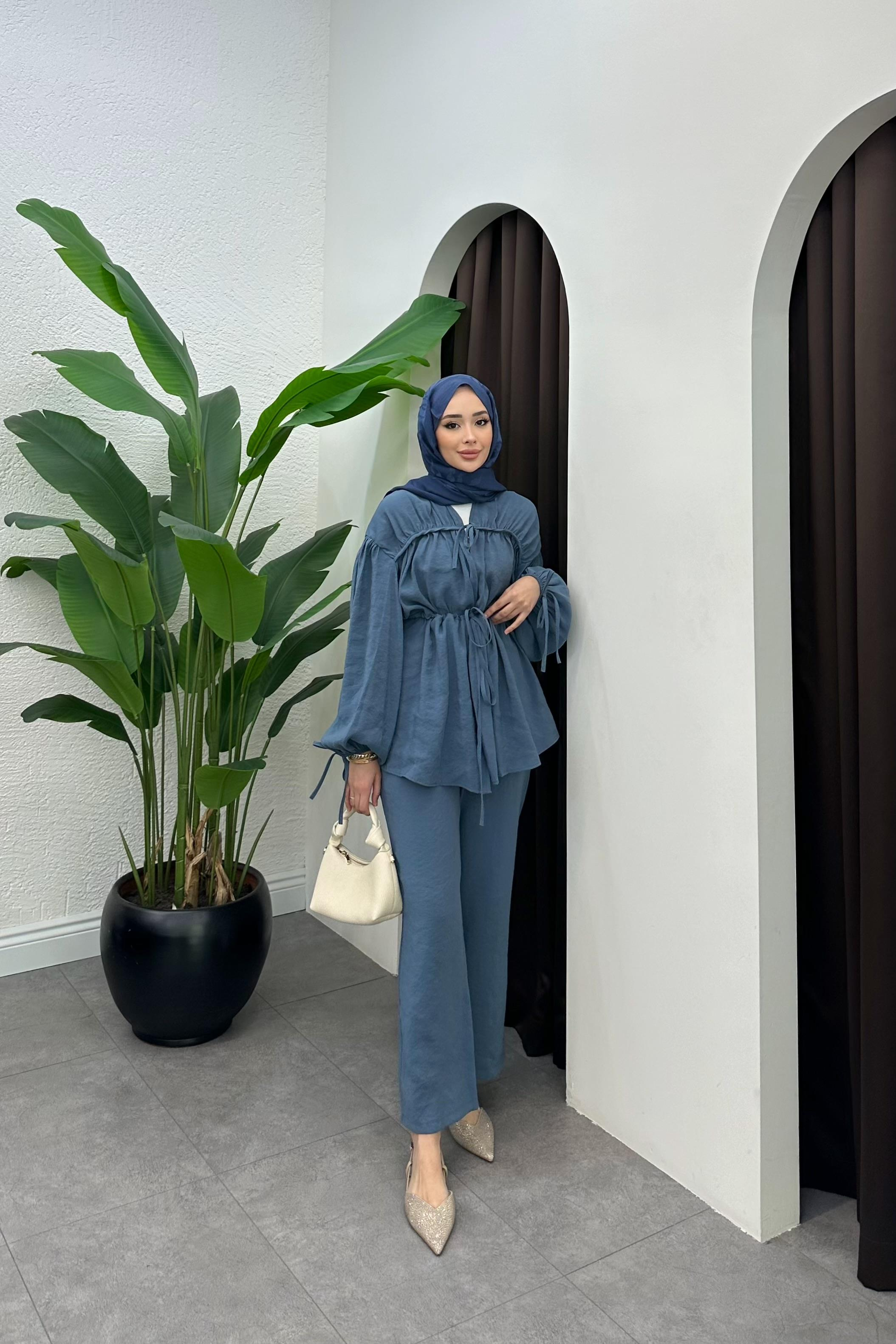 Büzgü Detay İkili Takım - İNDİGO