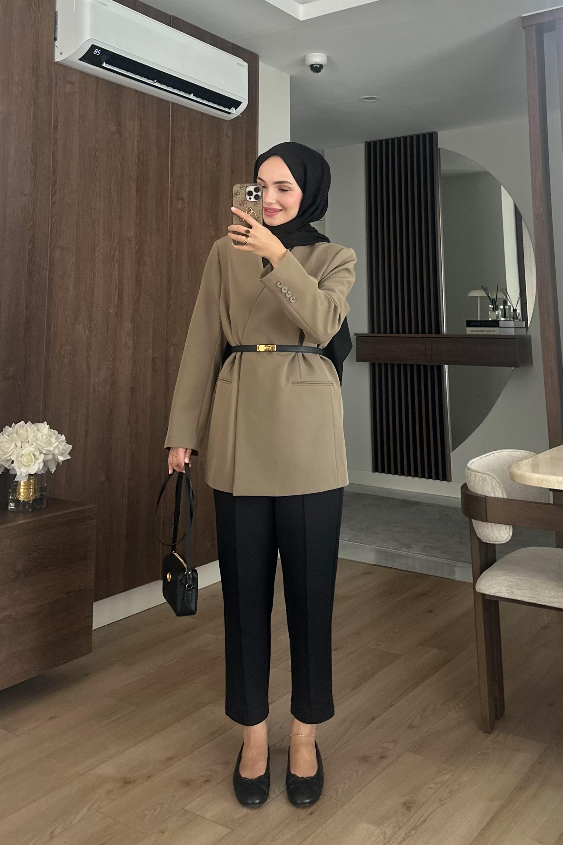 Clai Yakasız Ceket - HAKİ