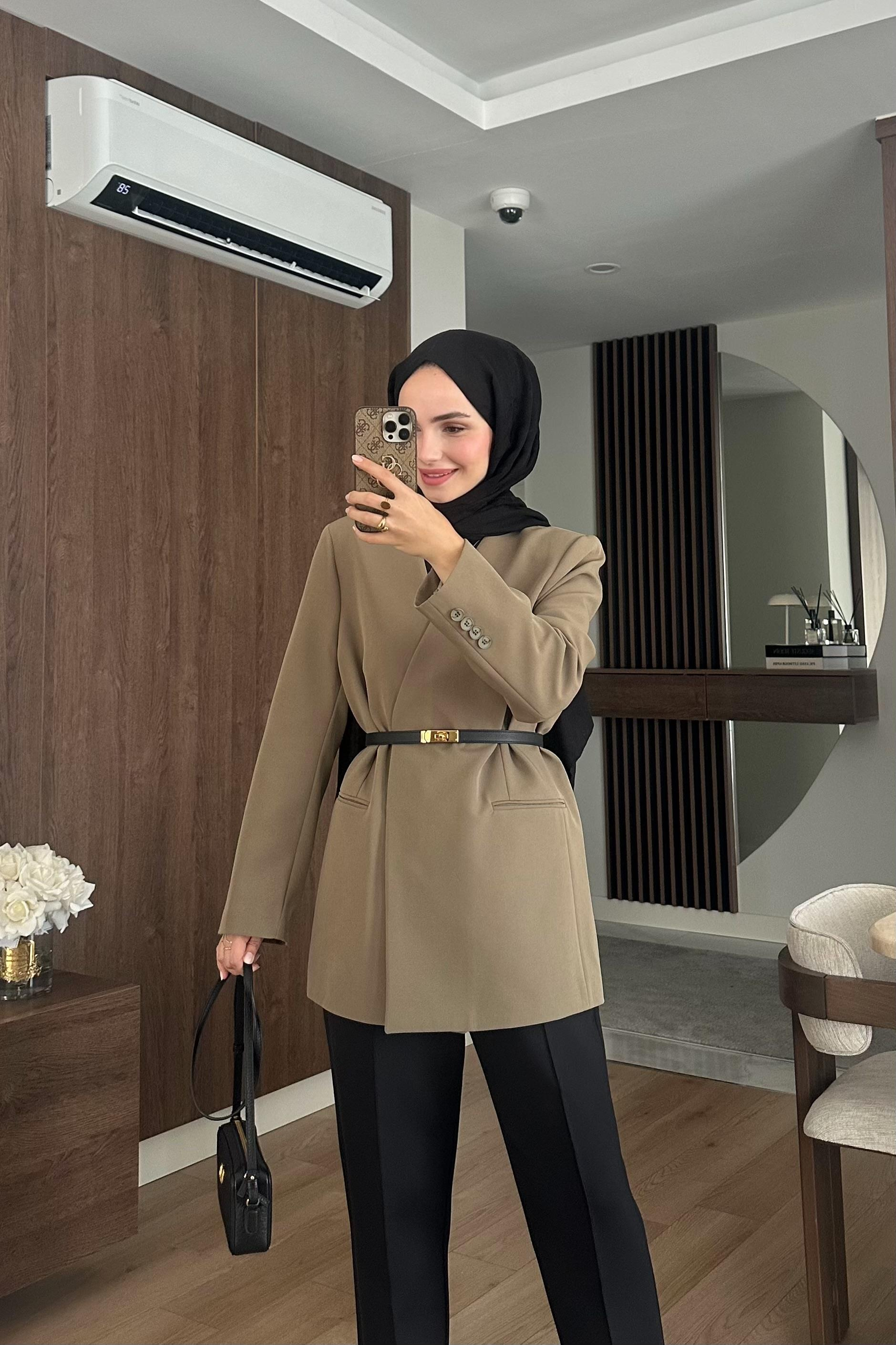 Clai Yakasız Ceket - HAKİ