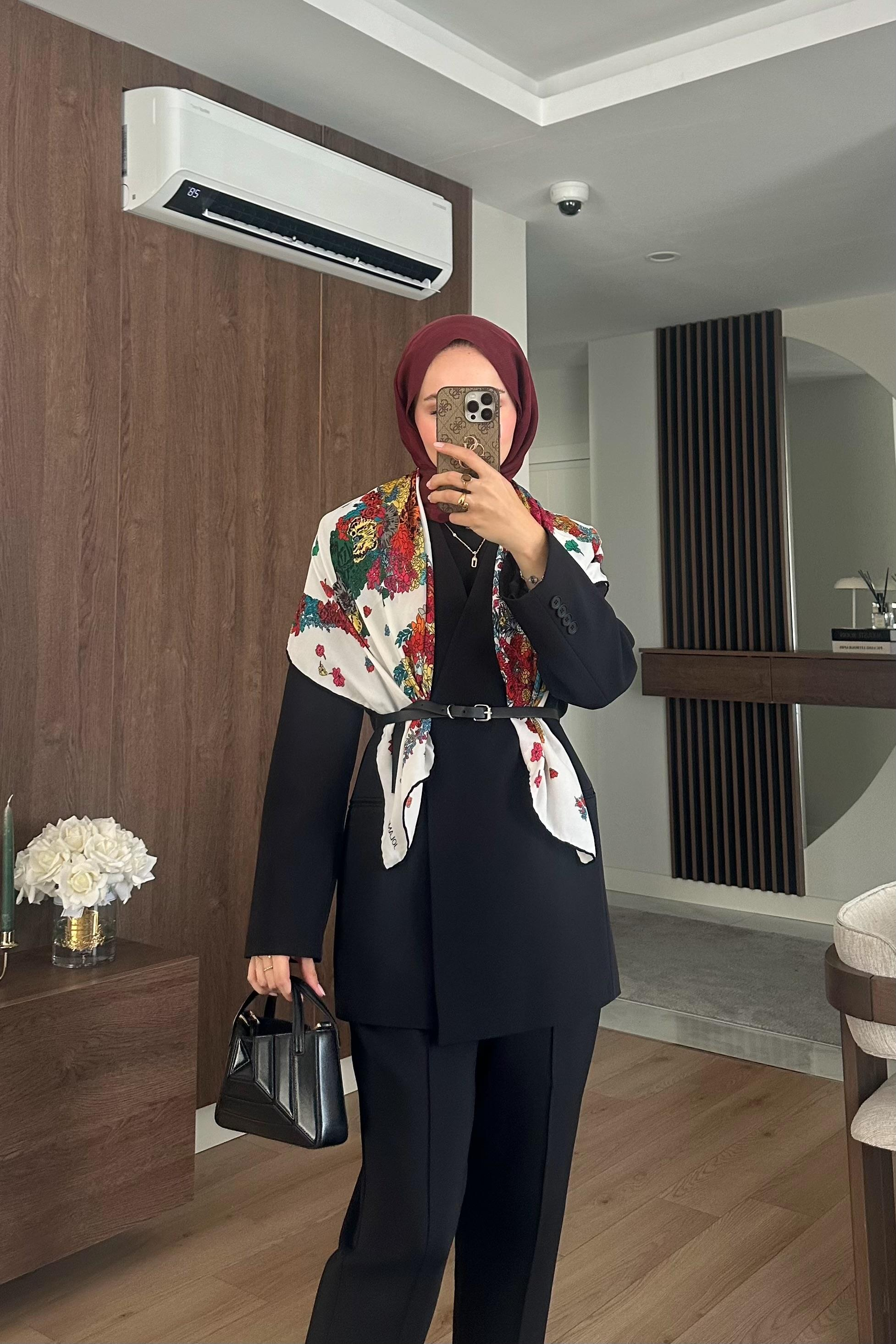 Clai Yakasız Ceket - SİYAH