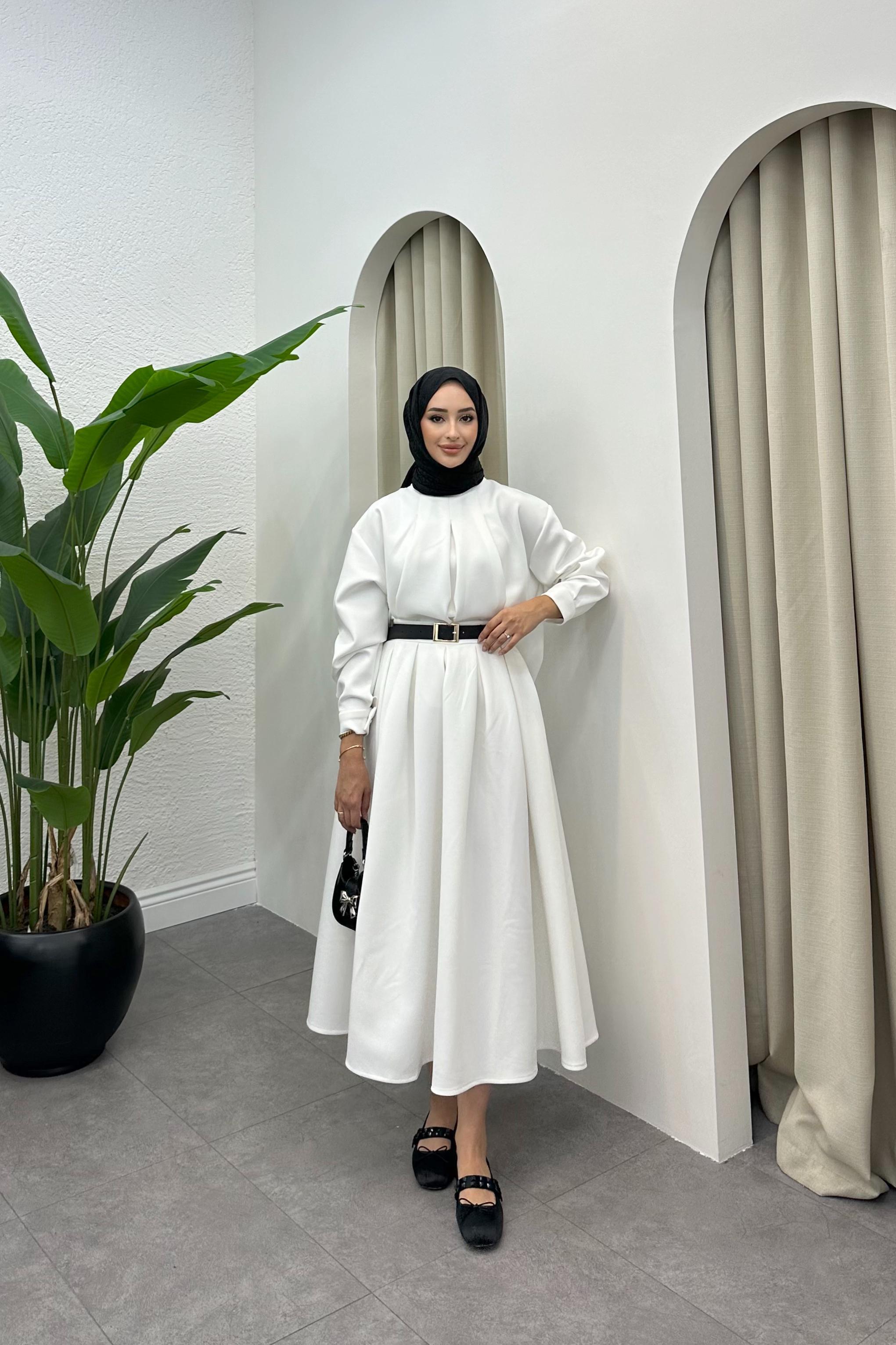 Clara Scuba Etekli Takım - BEYAZ