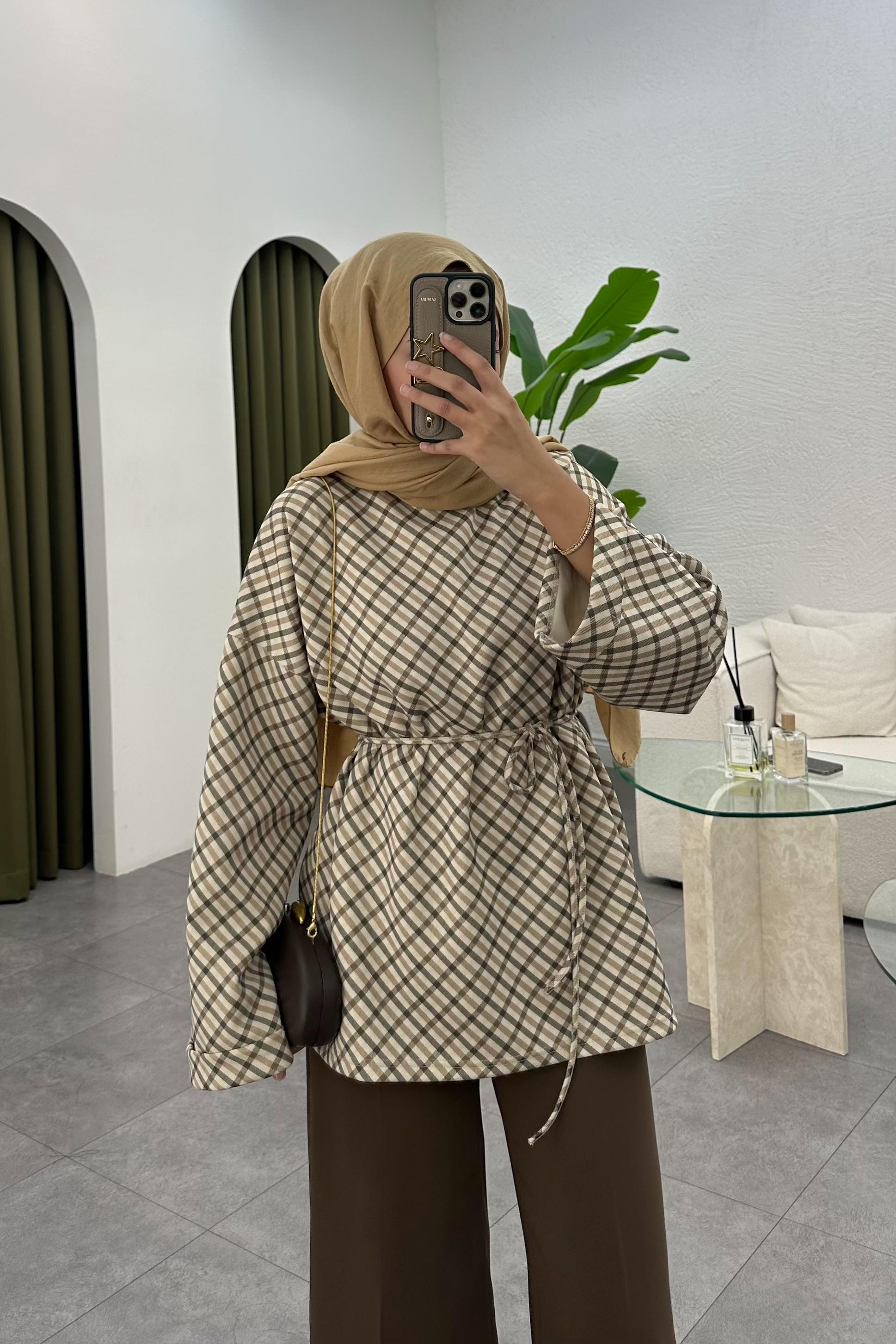 Desenli Scuba Sweatshirt - HAKİ