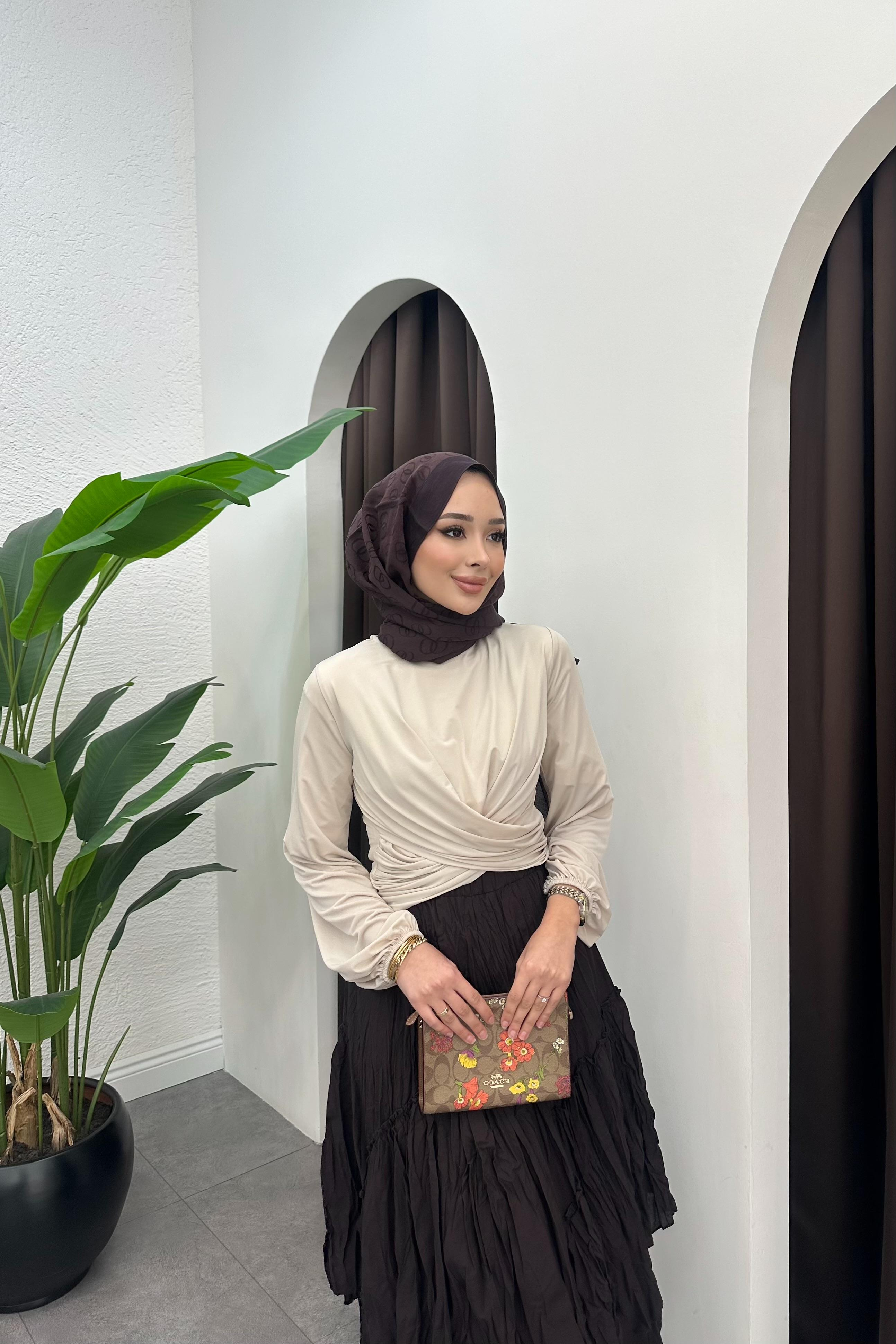 Drape Detaylı Bluz - TAŞ