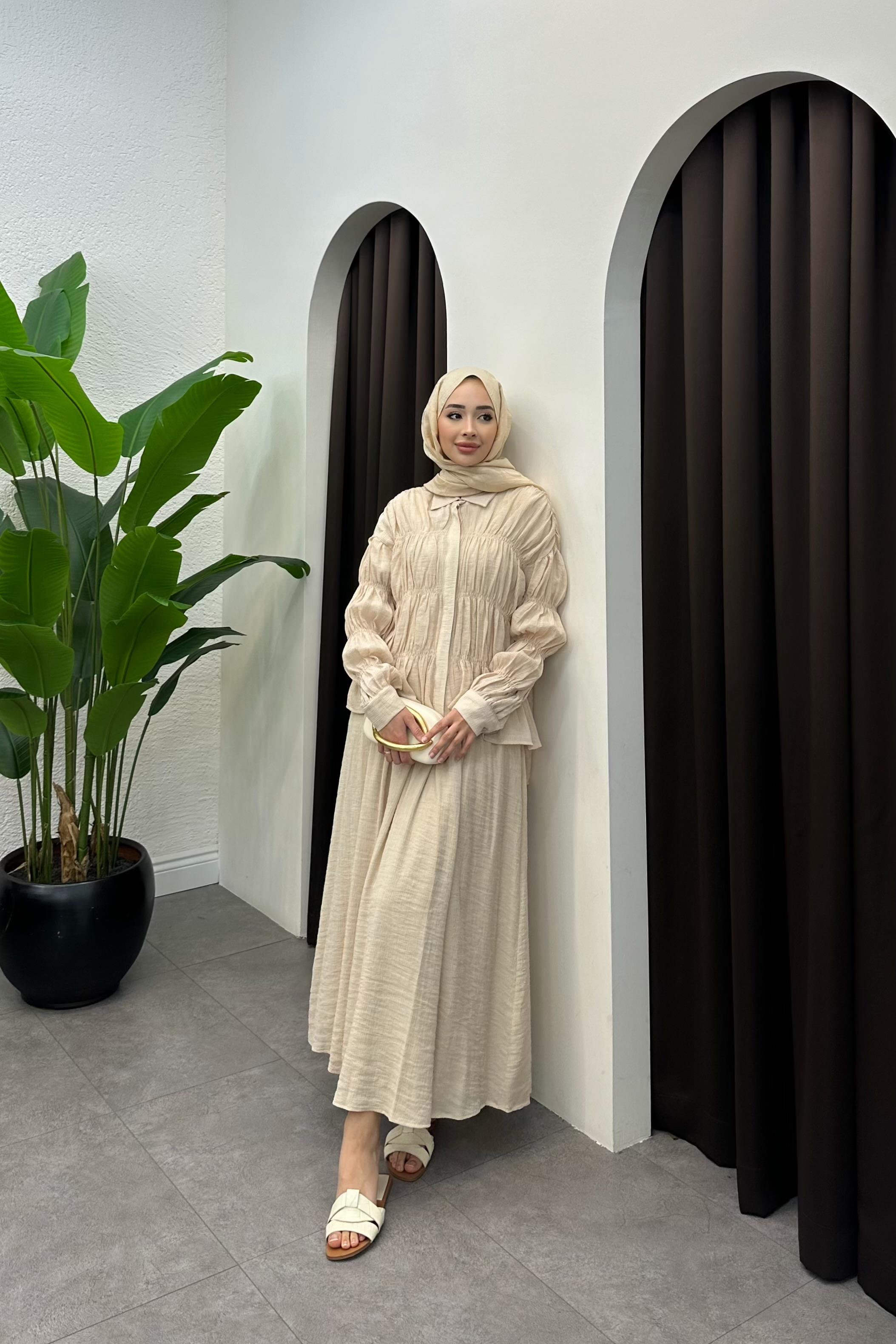 Eliora Büzgü Detay Etek Takım - TAŞ