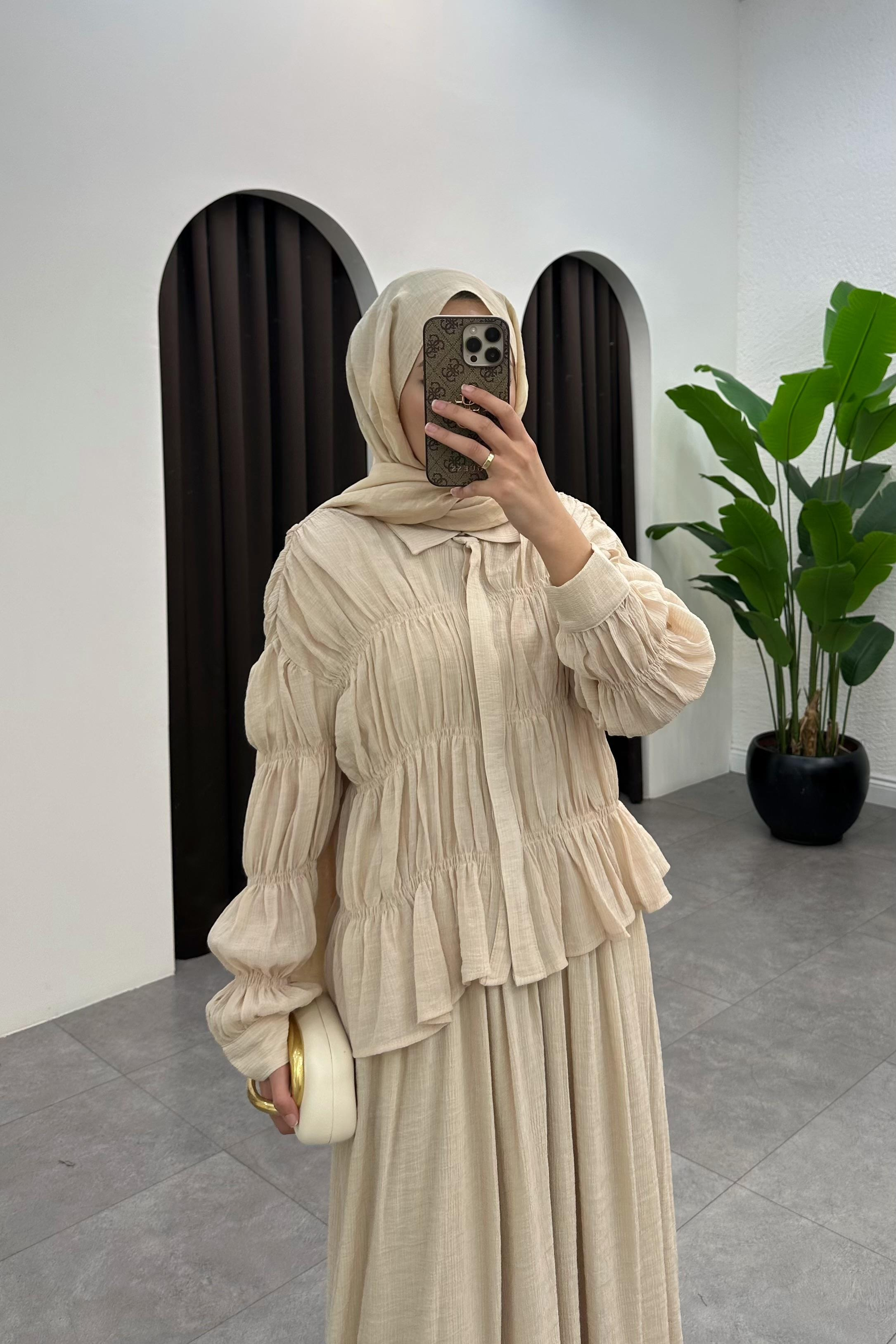 Eliora Büzgü Detay Etek Takım - TAŞ