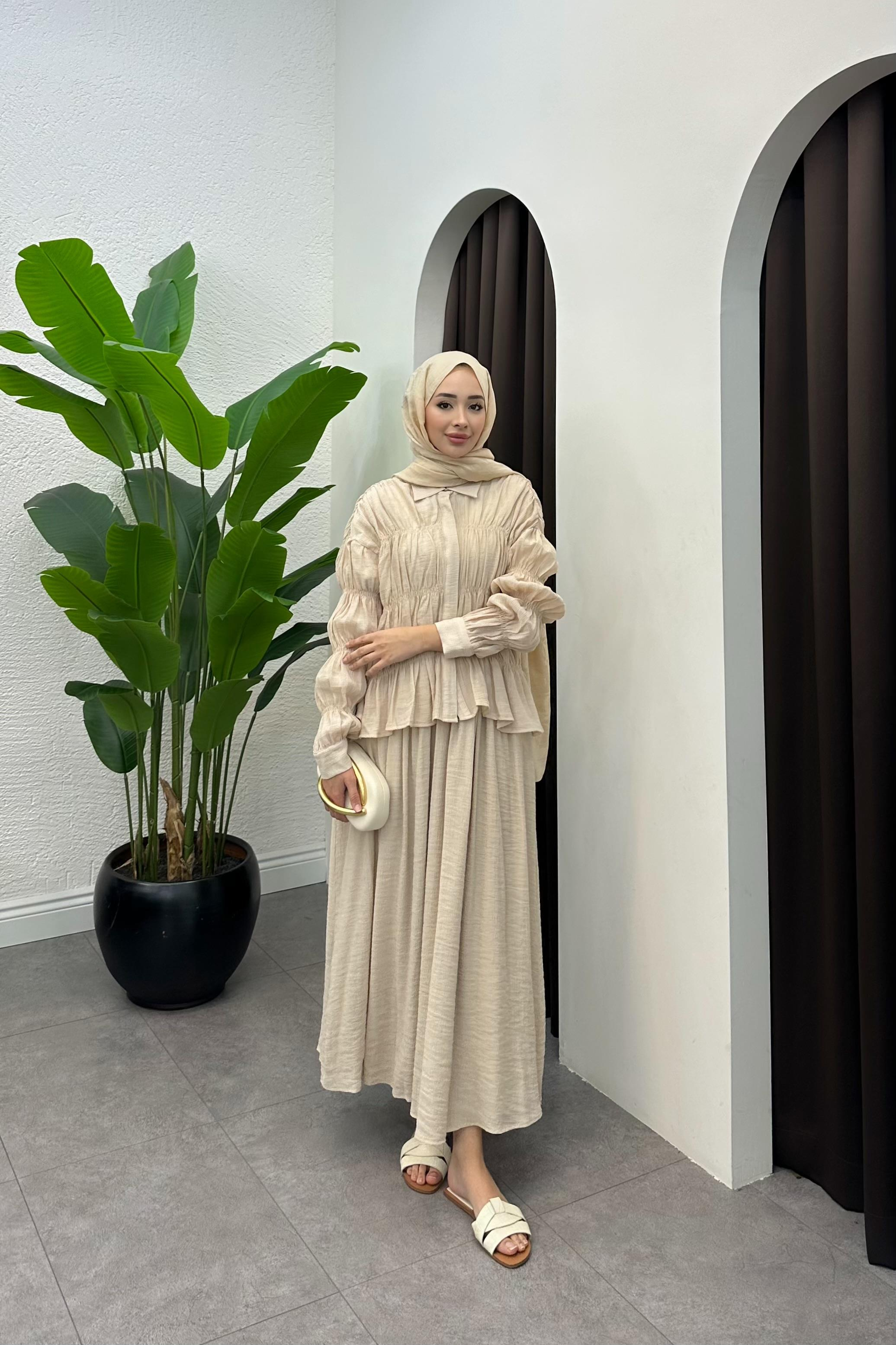 Eliora Büzgü Detay Etek Takım - TAŞ