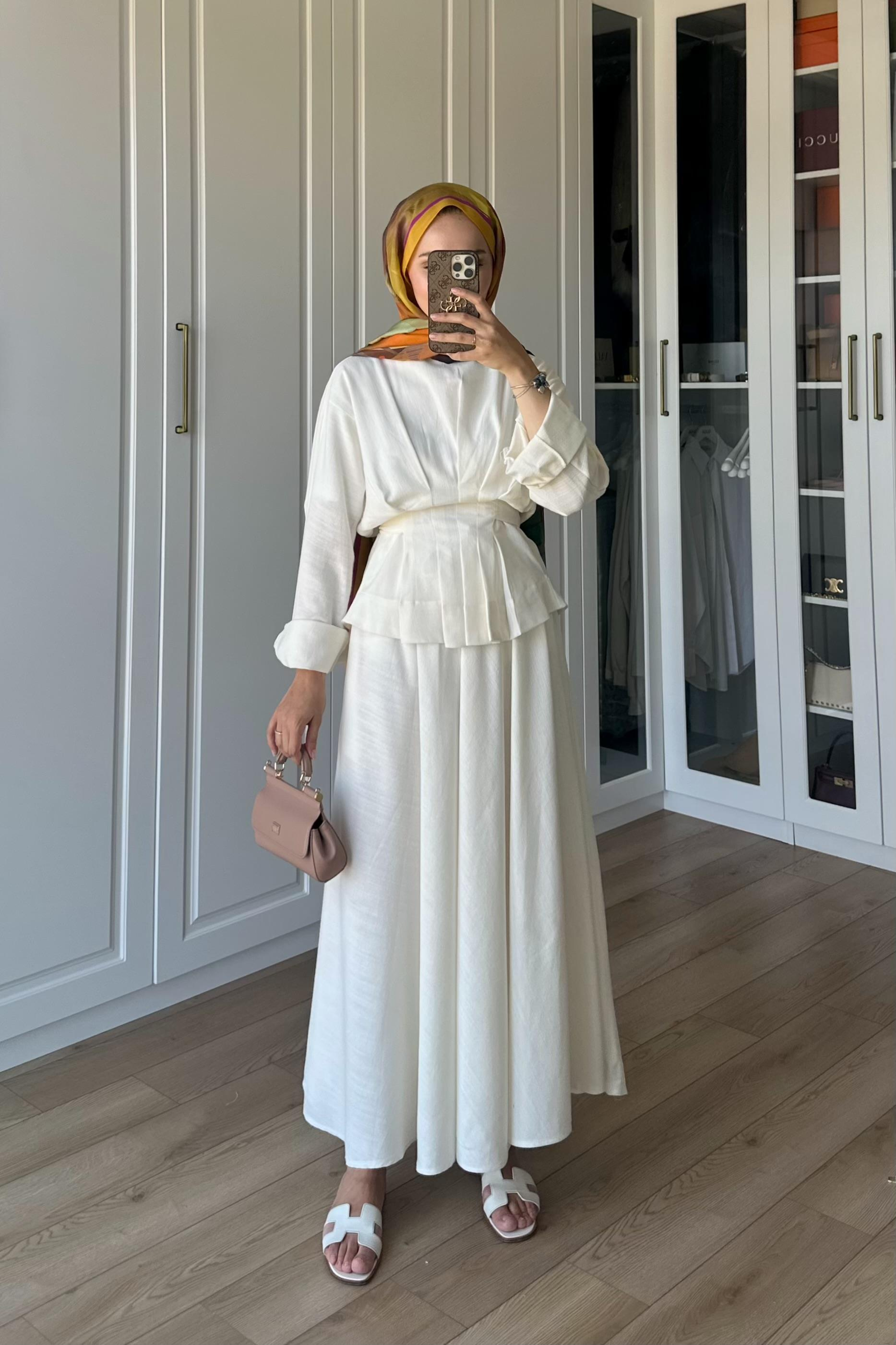 Ellarose Etek Takım - BEYAZ