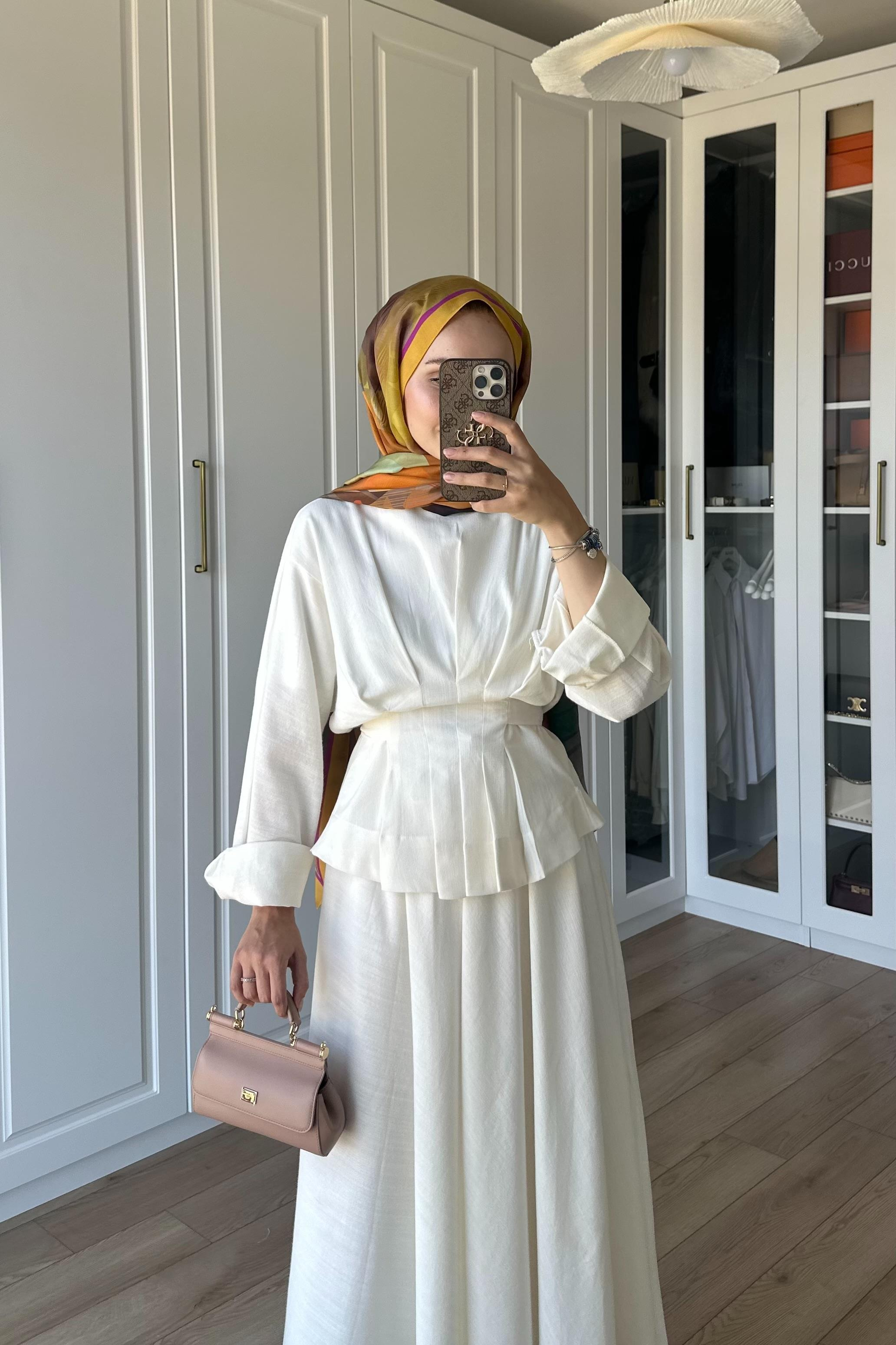 Ellarose Etek Takım - BEYAZ