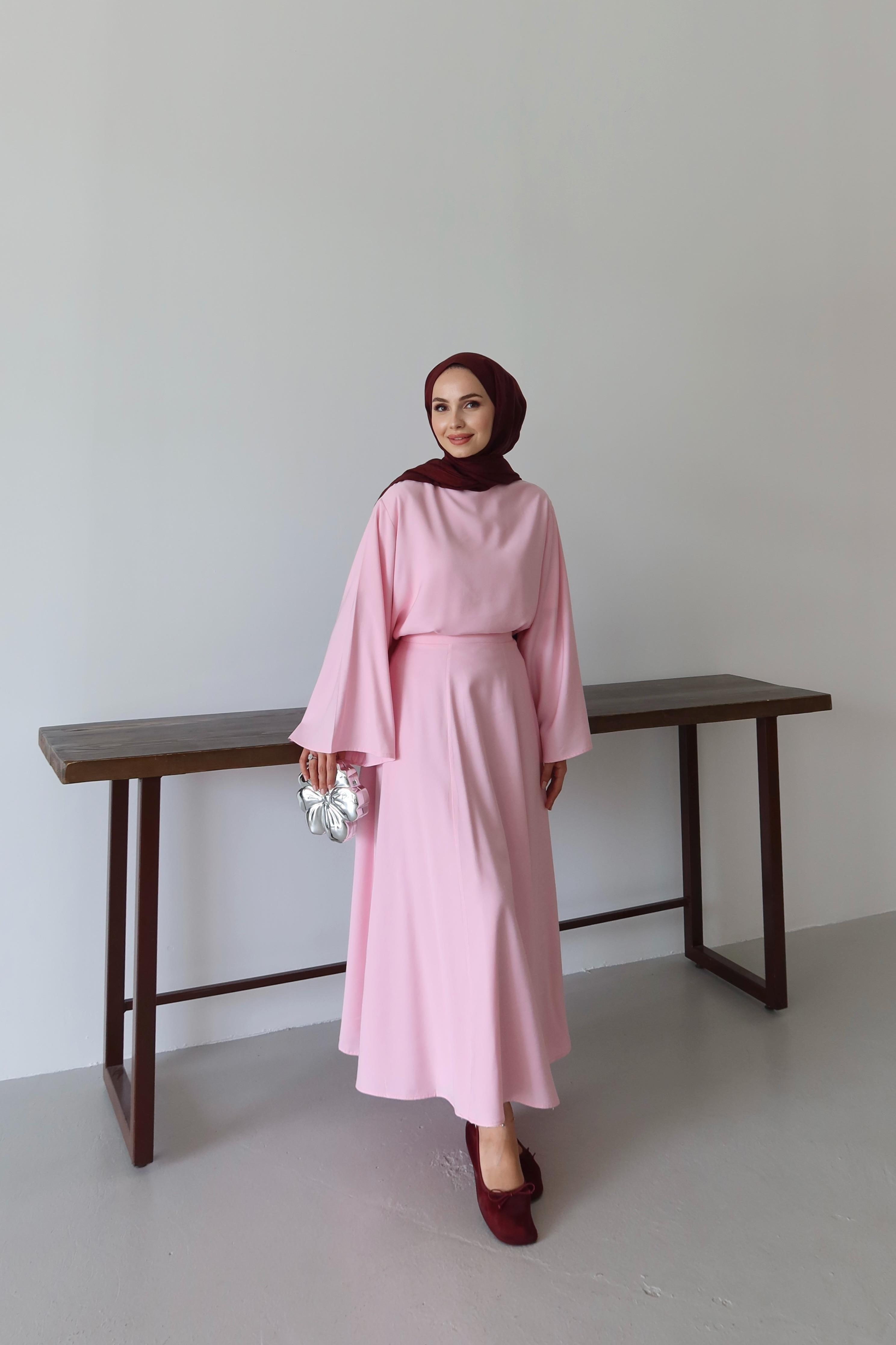 Ferena İkili Etek Takım - PEMBE