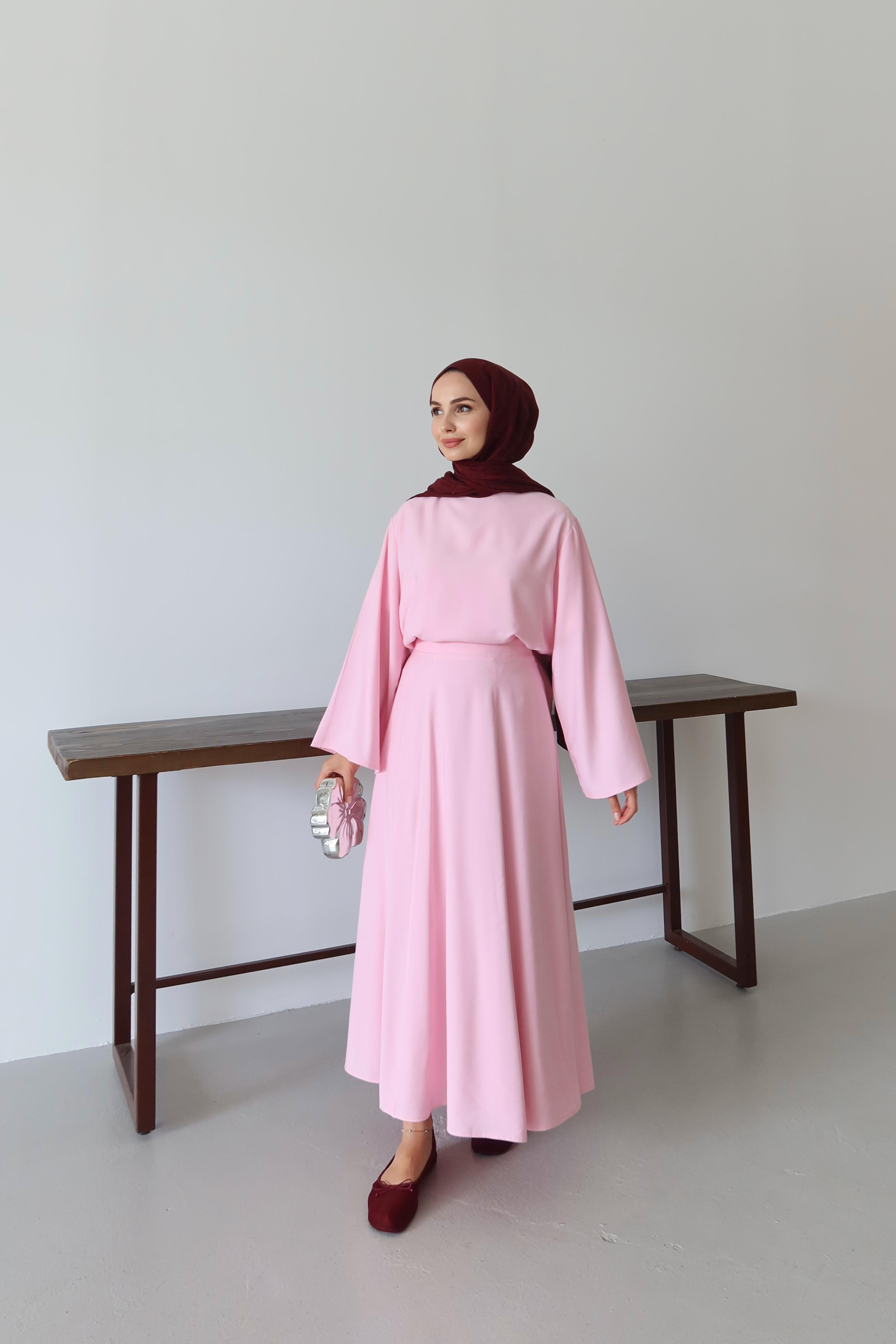 Ferena İkili Etek Takım - PEMBE