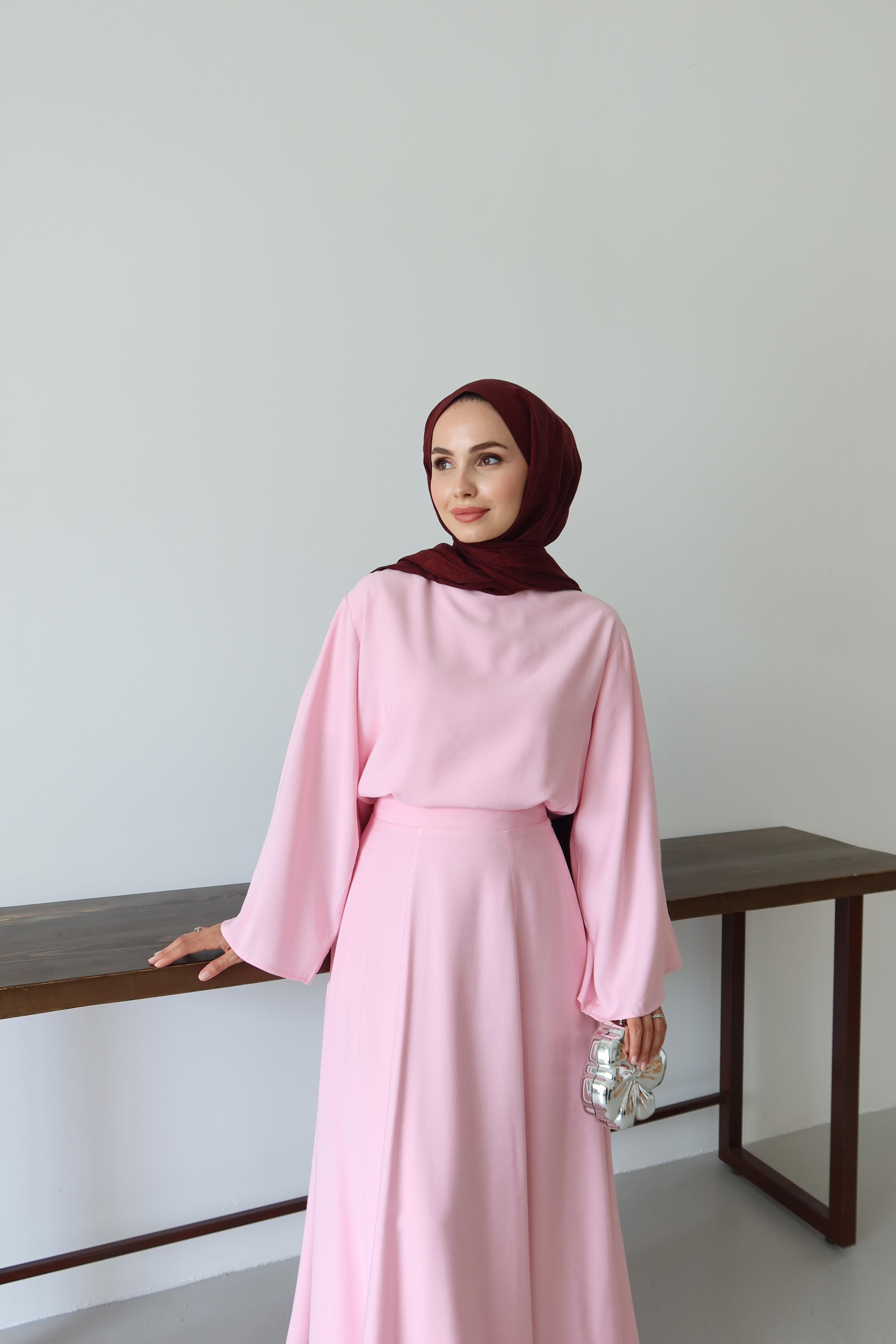 Ferena İkili Etek Takım - PEMBE