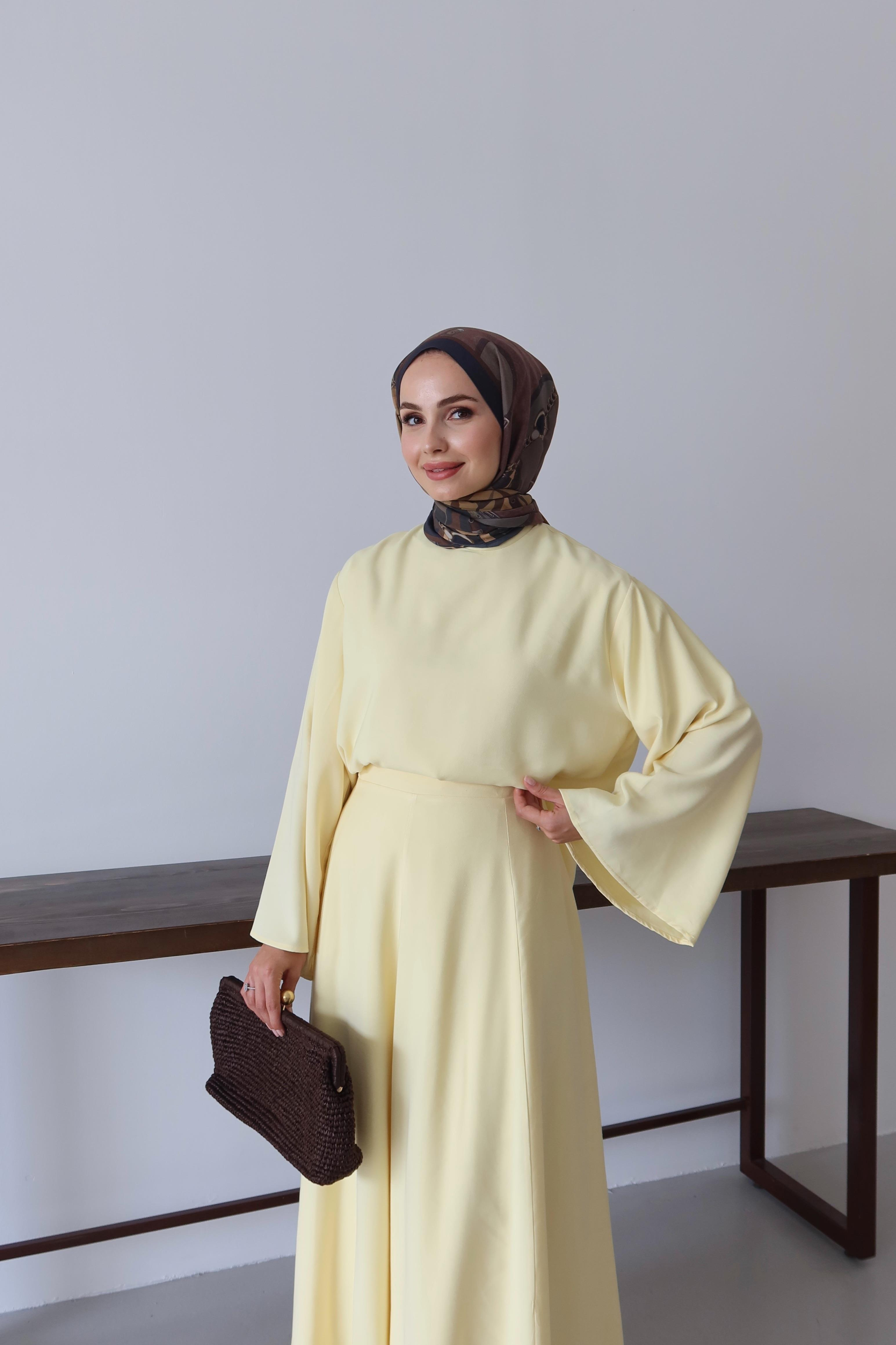 Ferena İkili Etek Takım - SARI