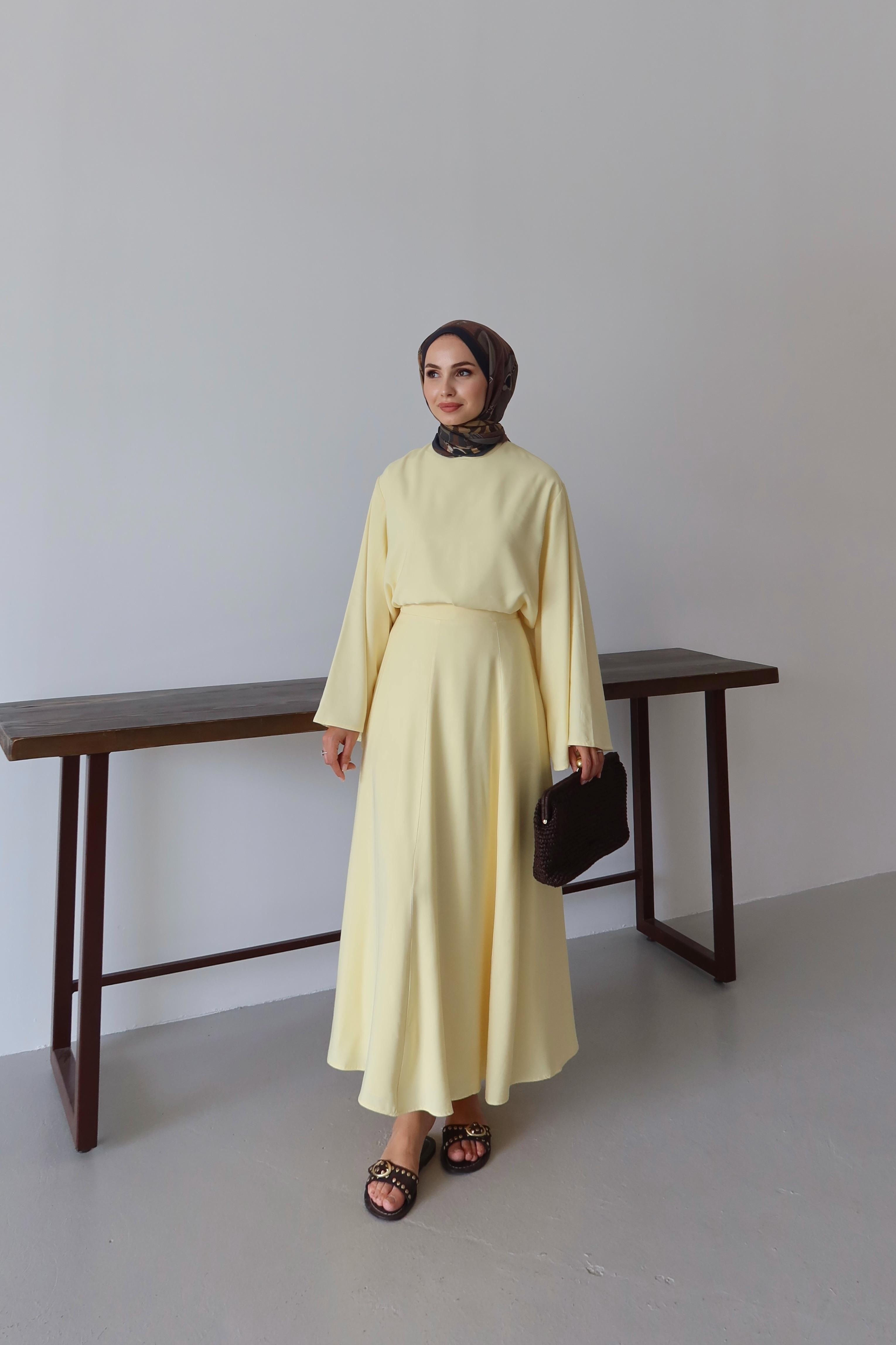 Ferena İkili Etek Takım - SARI