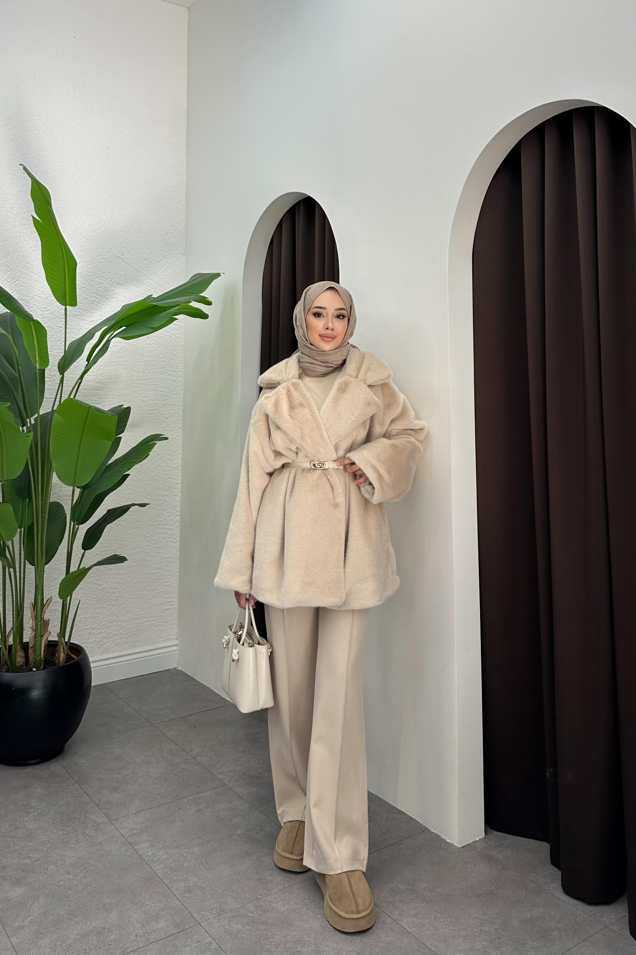 İspanyol Paça Pantolon - BEJ