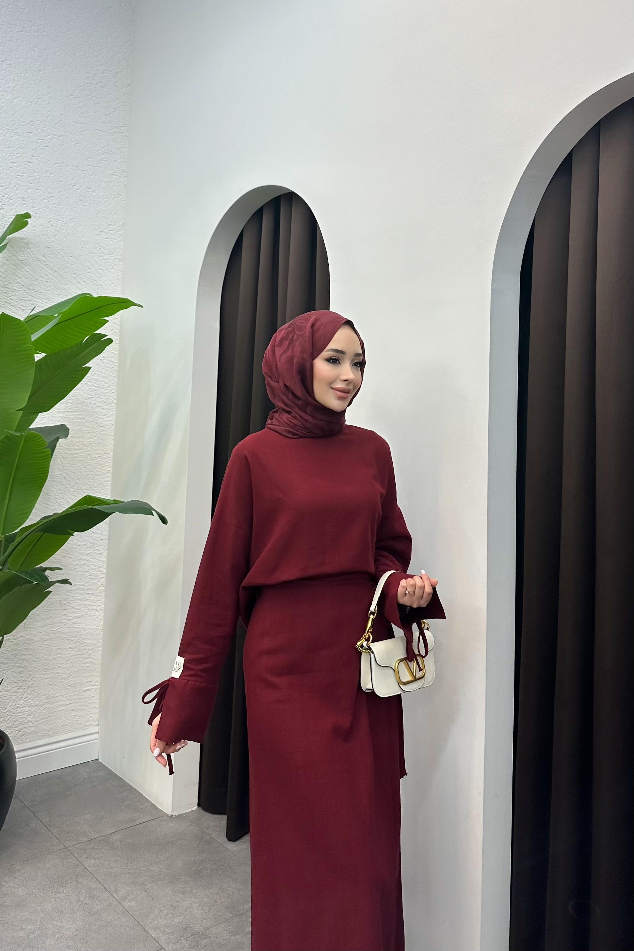 Laden Premium Keten Etekli Takım - BORDO