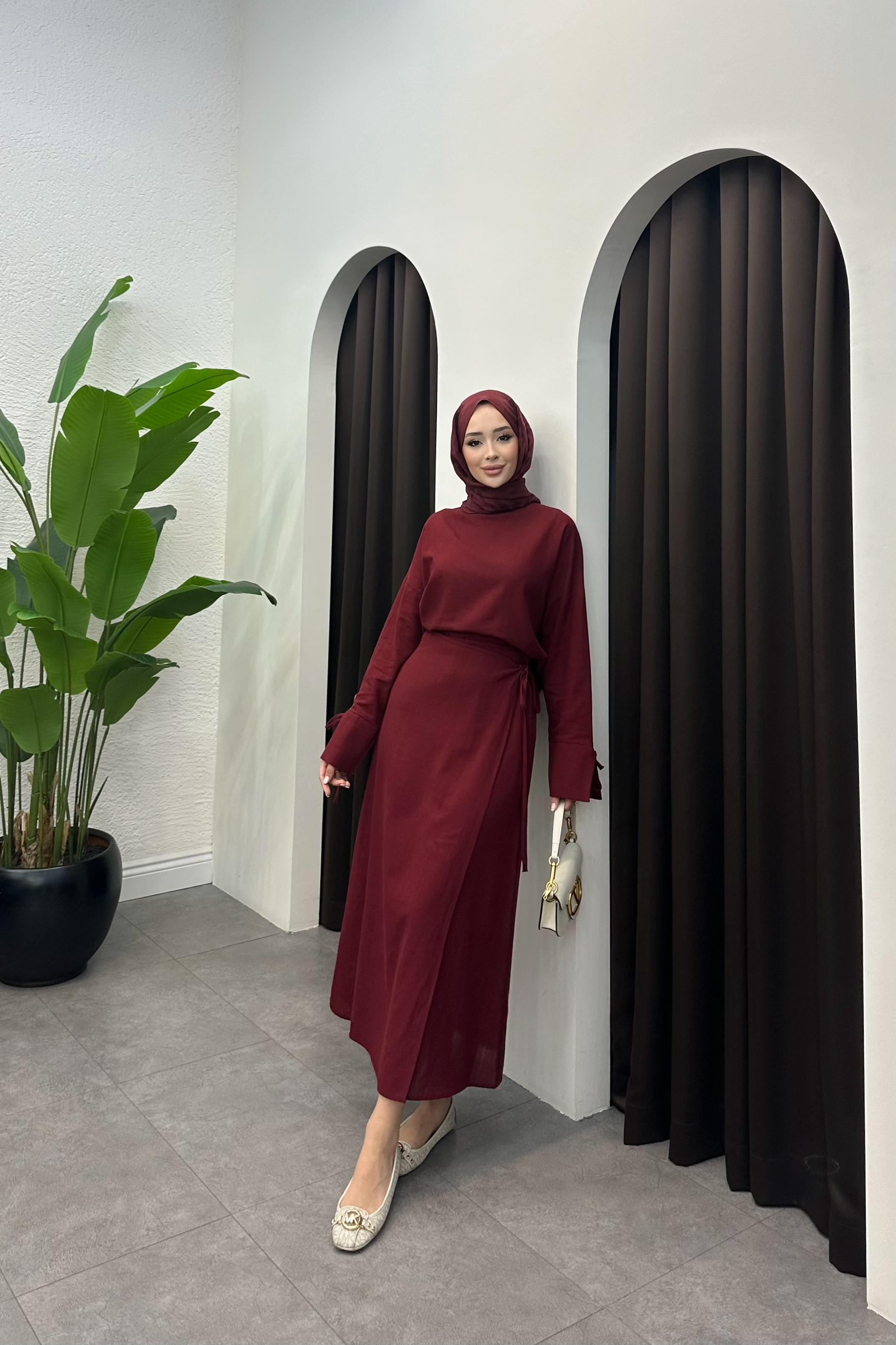 Laden Premium Keten Etekli Takım - BORDO