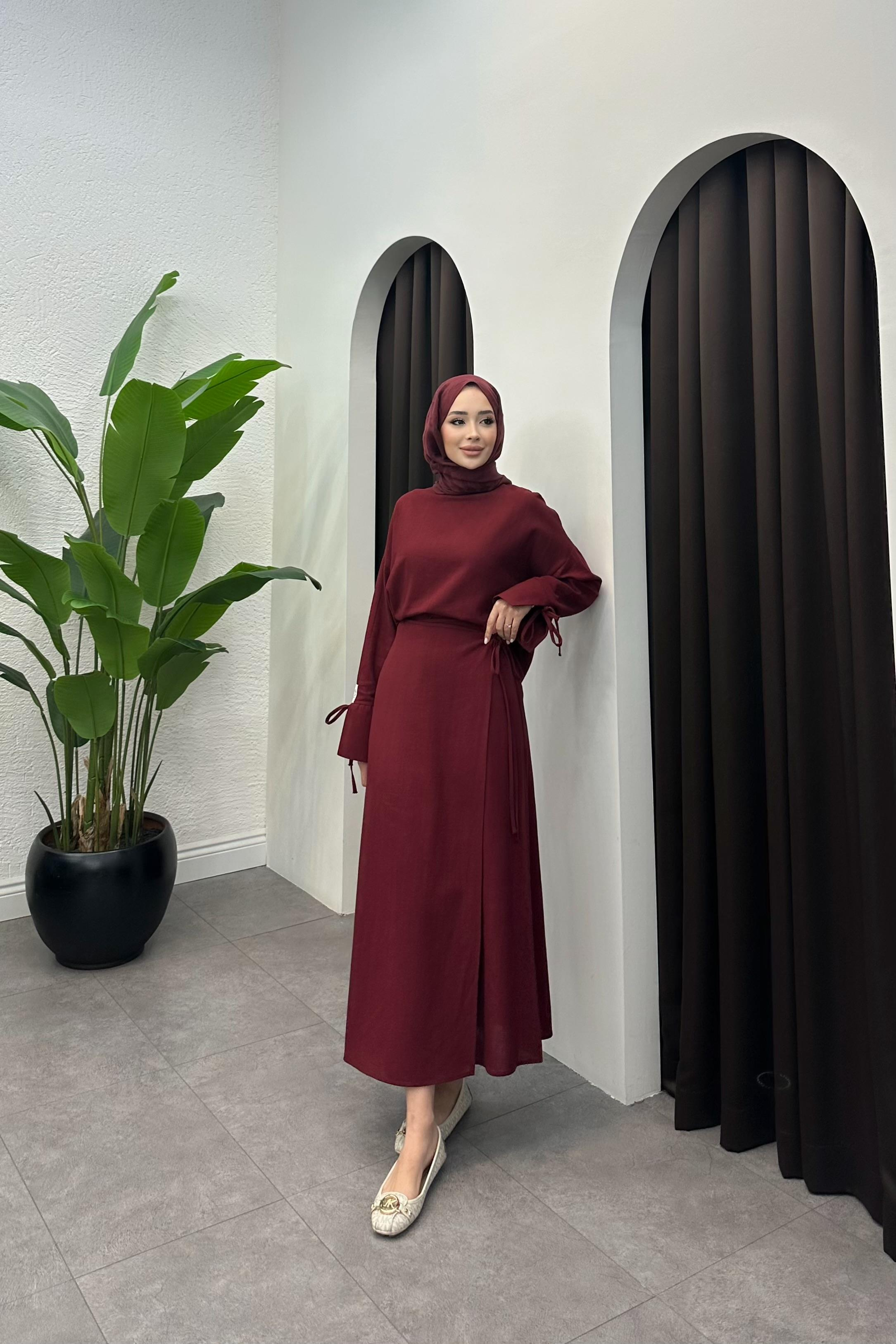 Laden Premium Keten Etekli Takım - BORDO