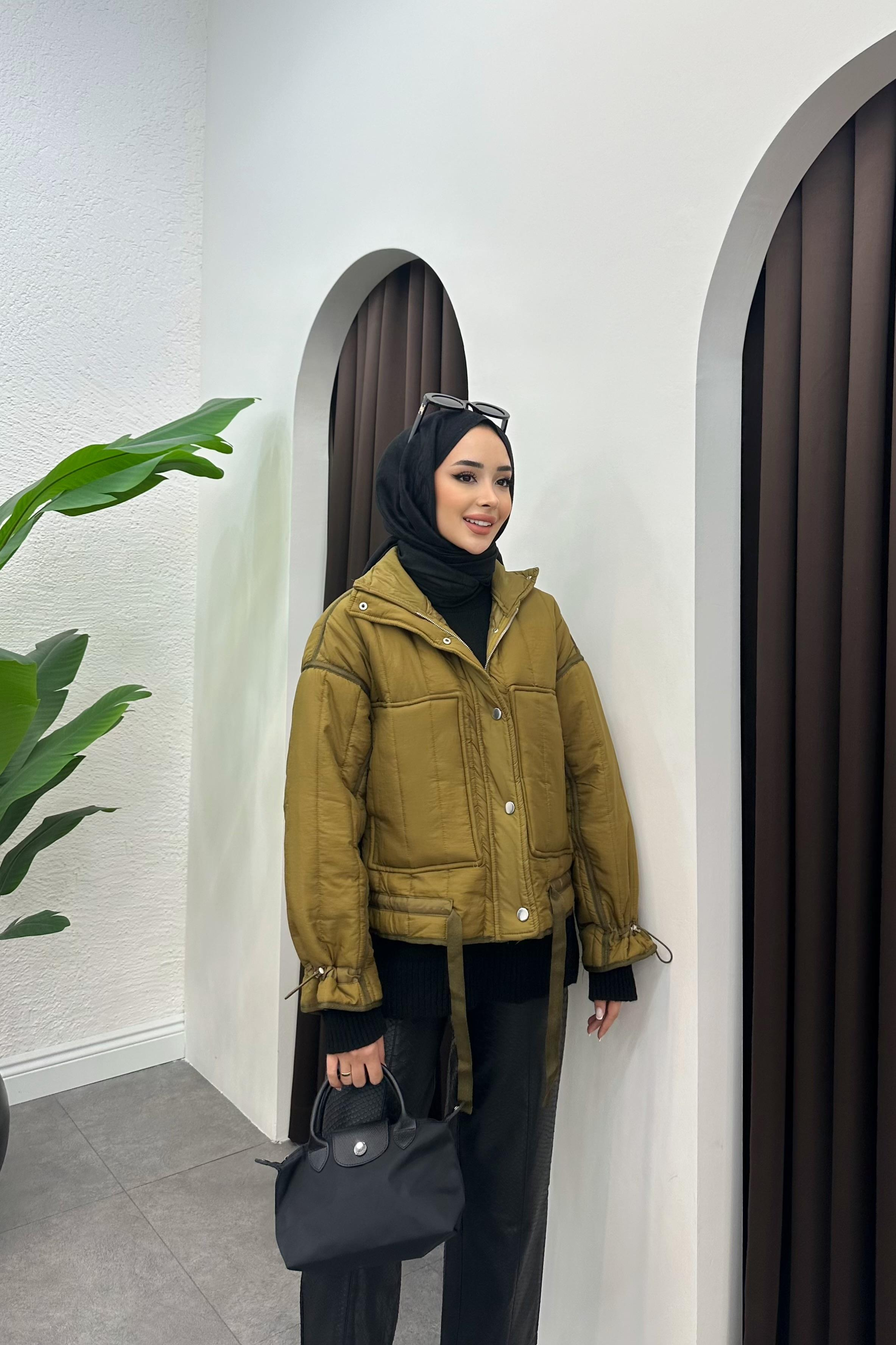Logi Kapitone Premium Mont - HAKİ