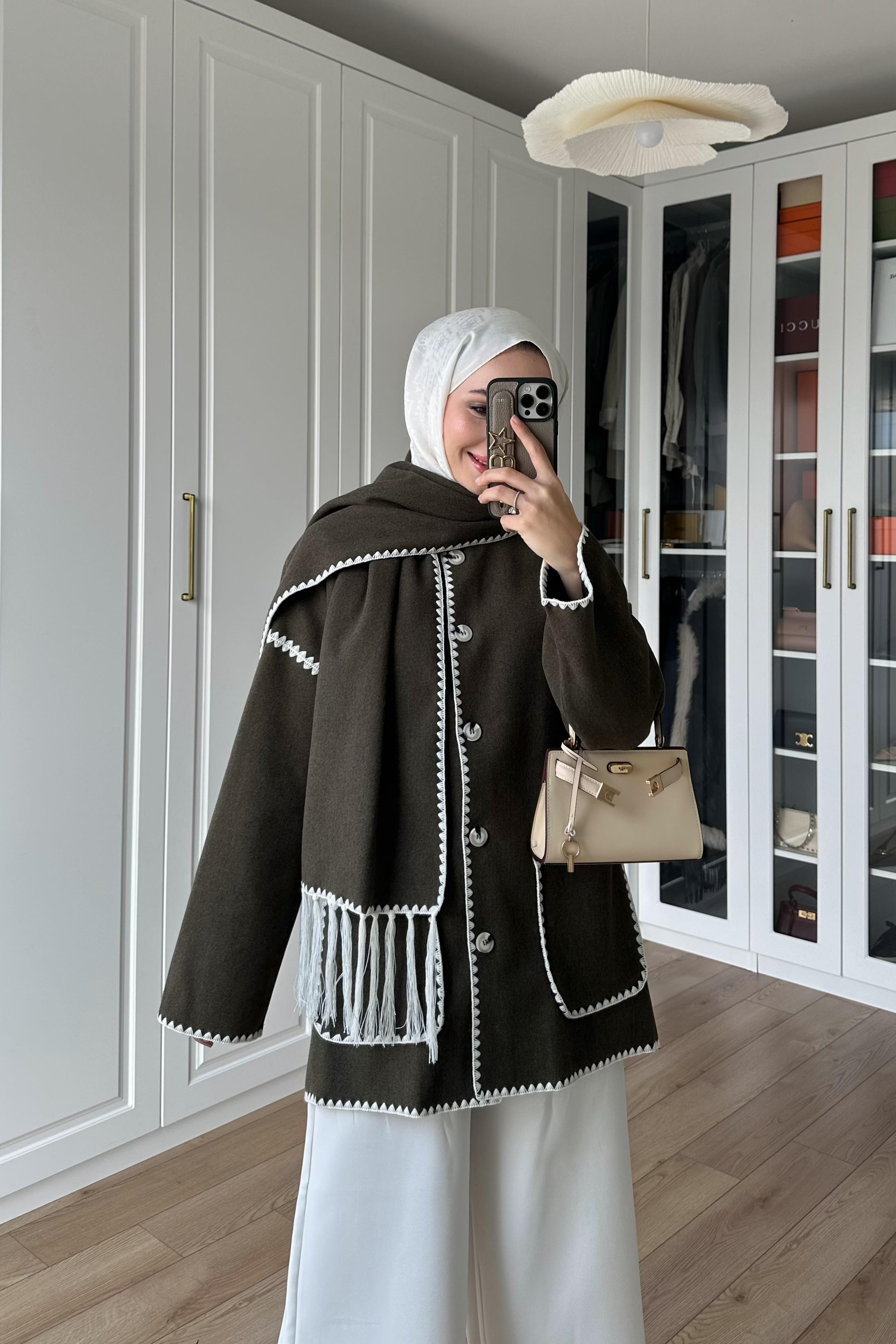 Mari Atkı Detay Ceket - HAKİ