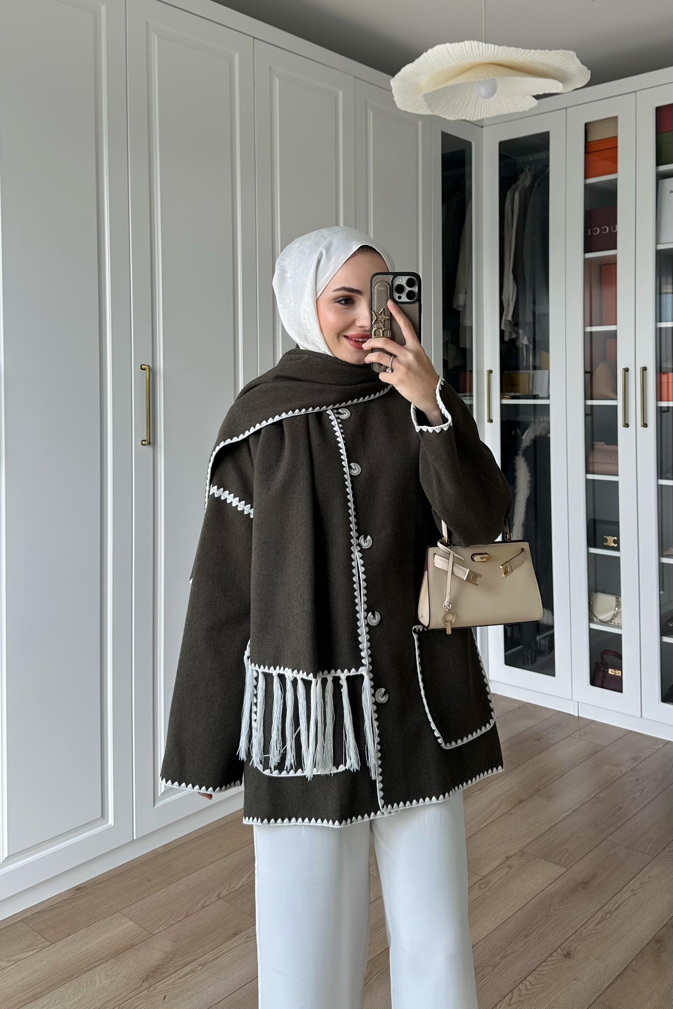 Mari Atkı Detay Ceket - HAKİ