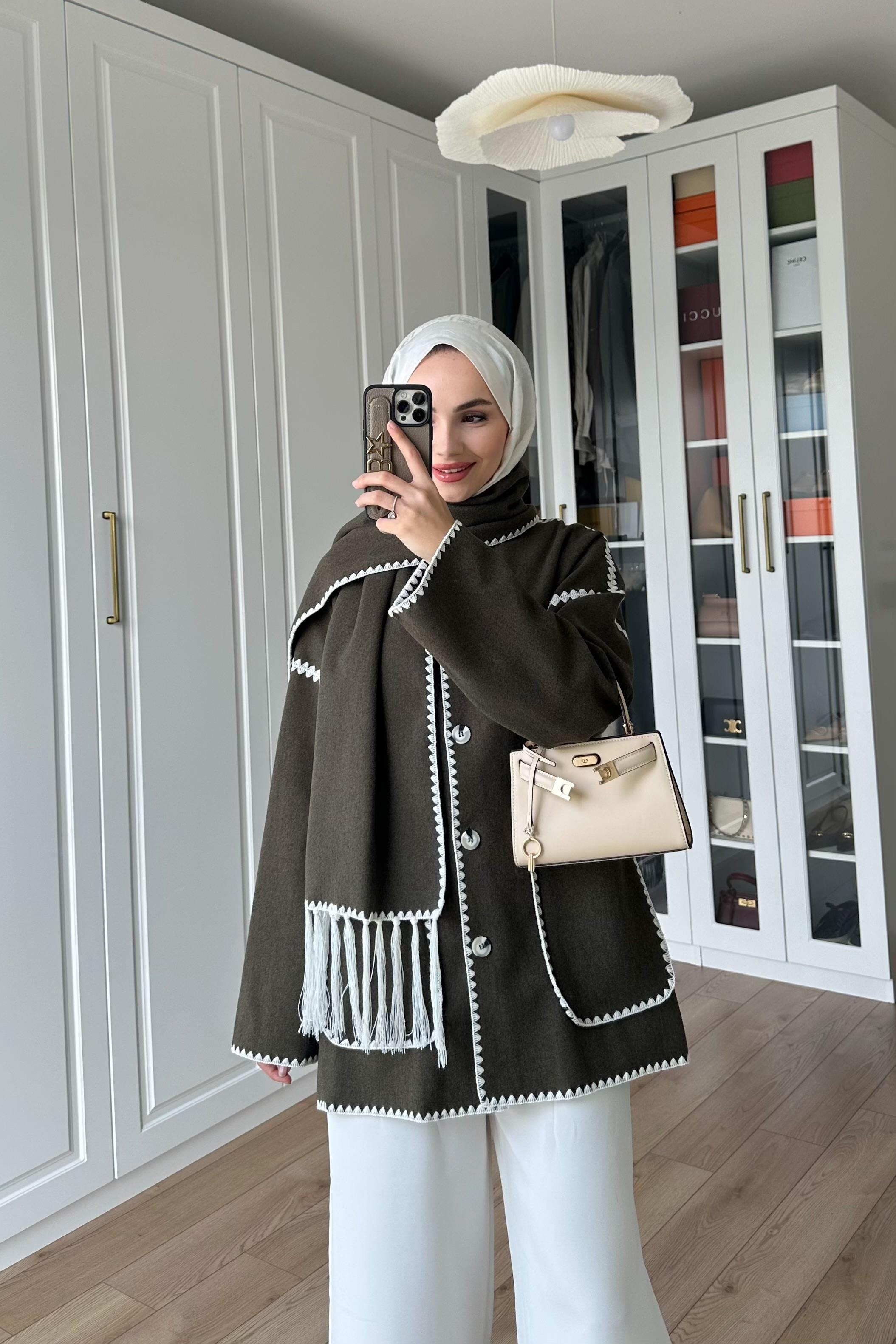 Mari Atkı Detay Ceket - HAKİ