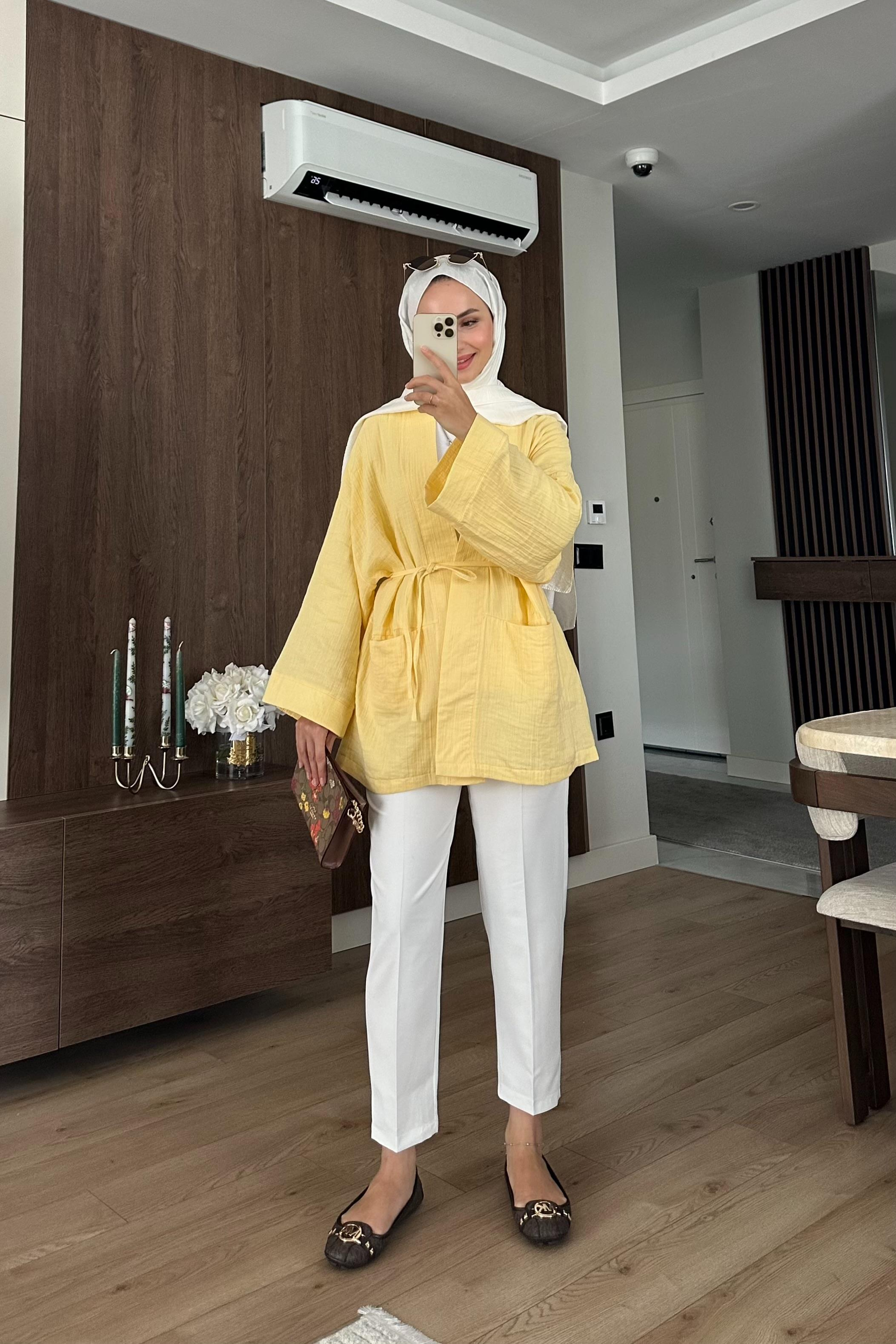 Maria Kimono Gömlek - SARI
