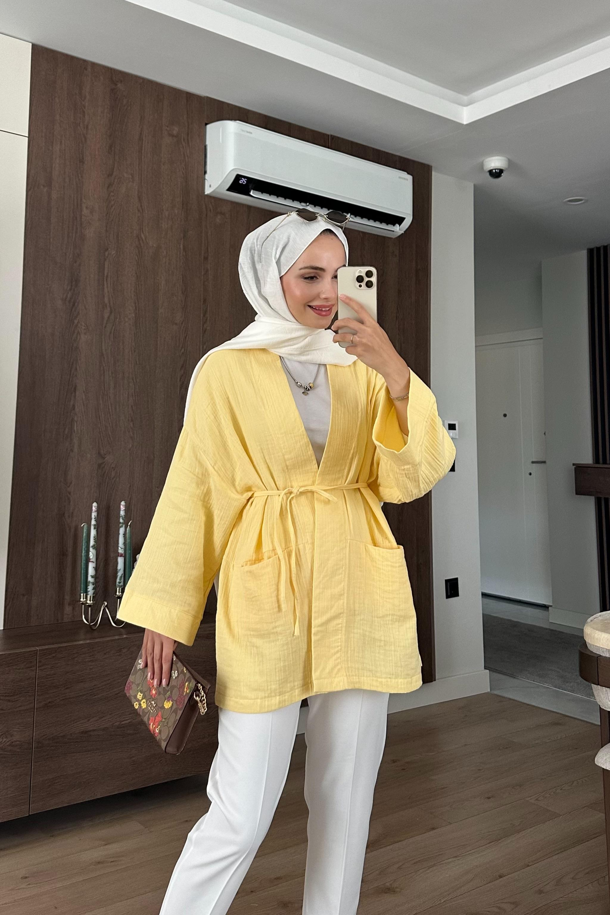 Maria Kimono Gömlek - SARI