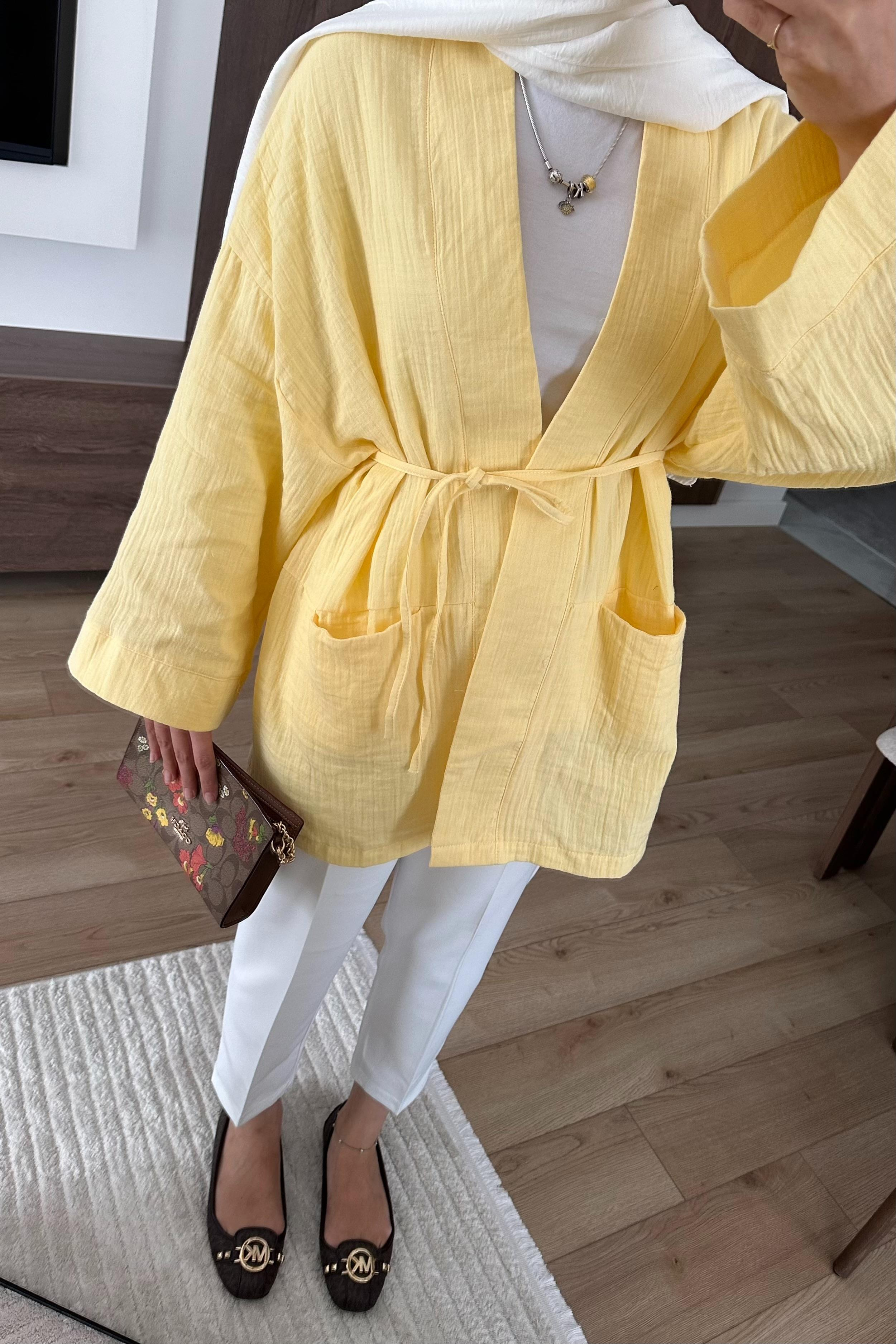 Maria Kimono Gömlek - SARI