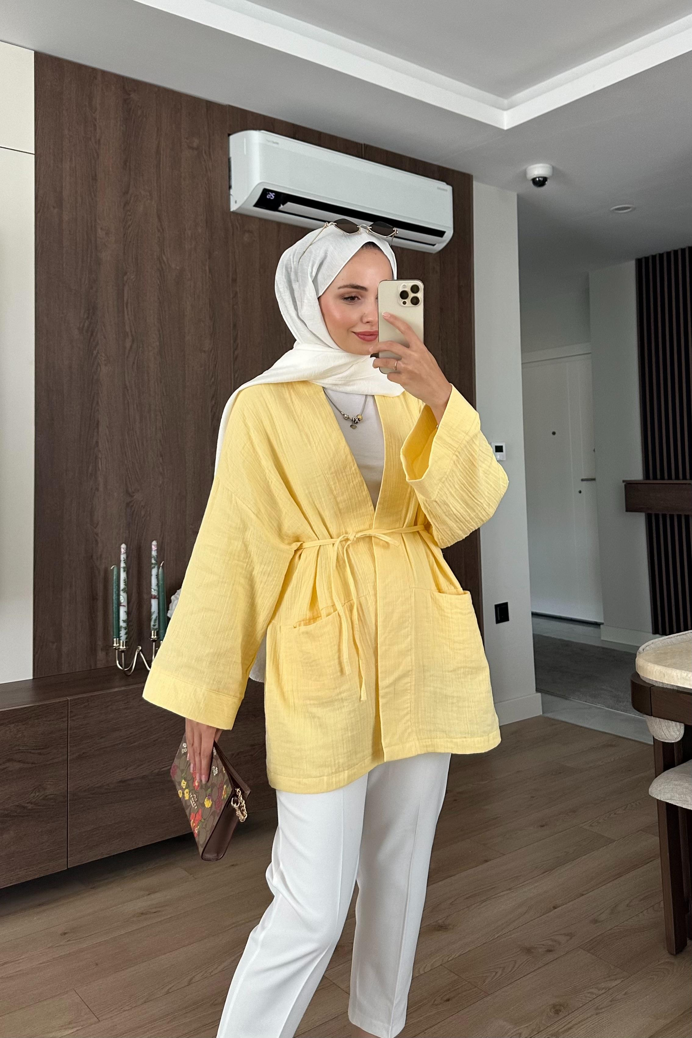 Maria Kimono Gömlek - SARI