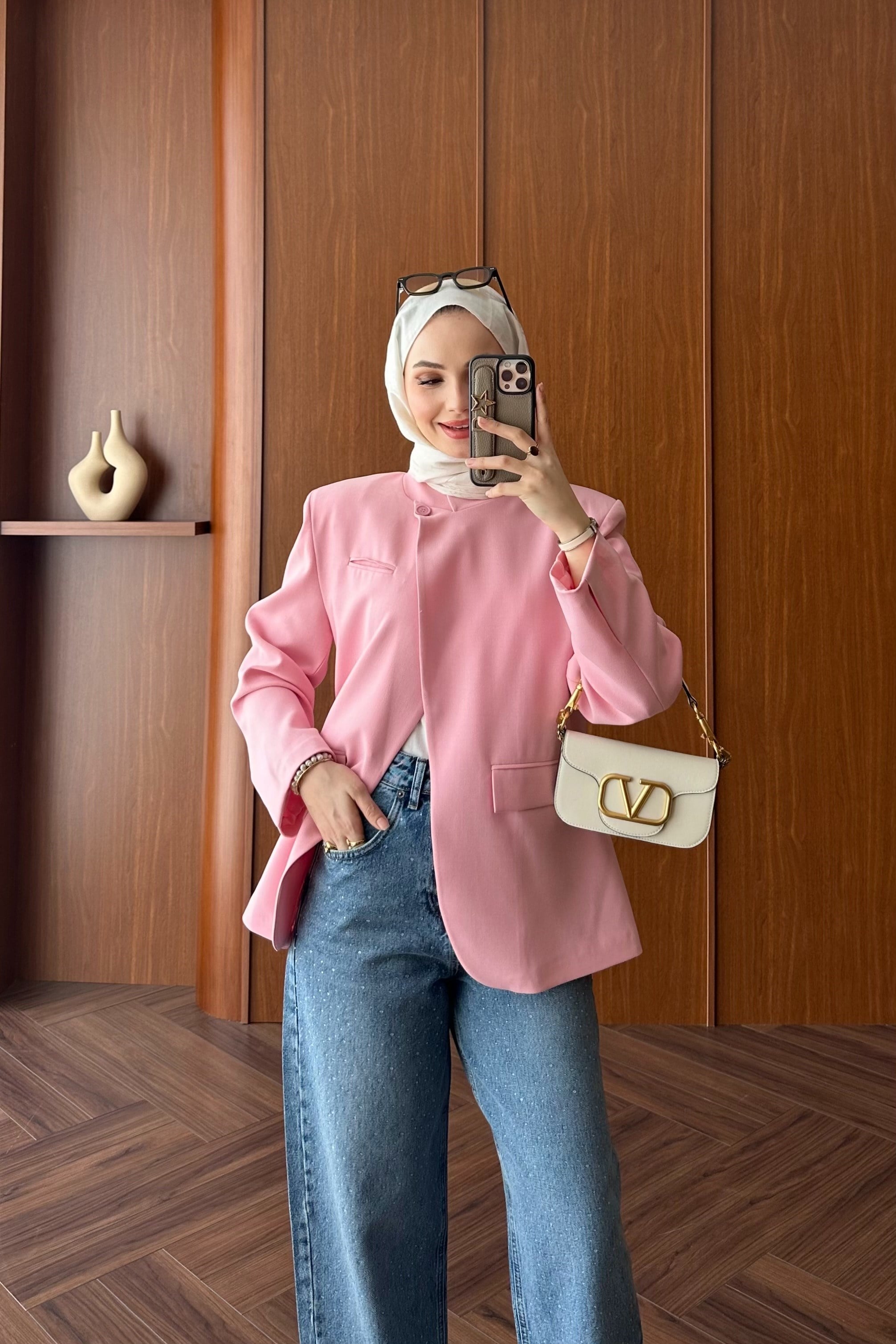 Mika Blazer Ceket - PEMBE