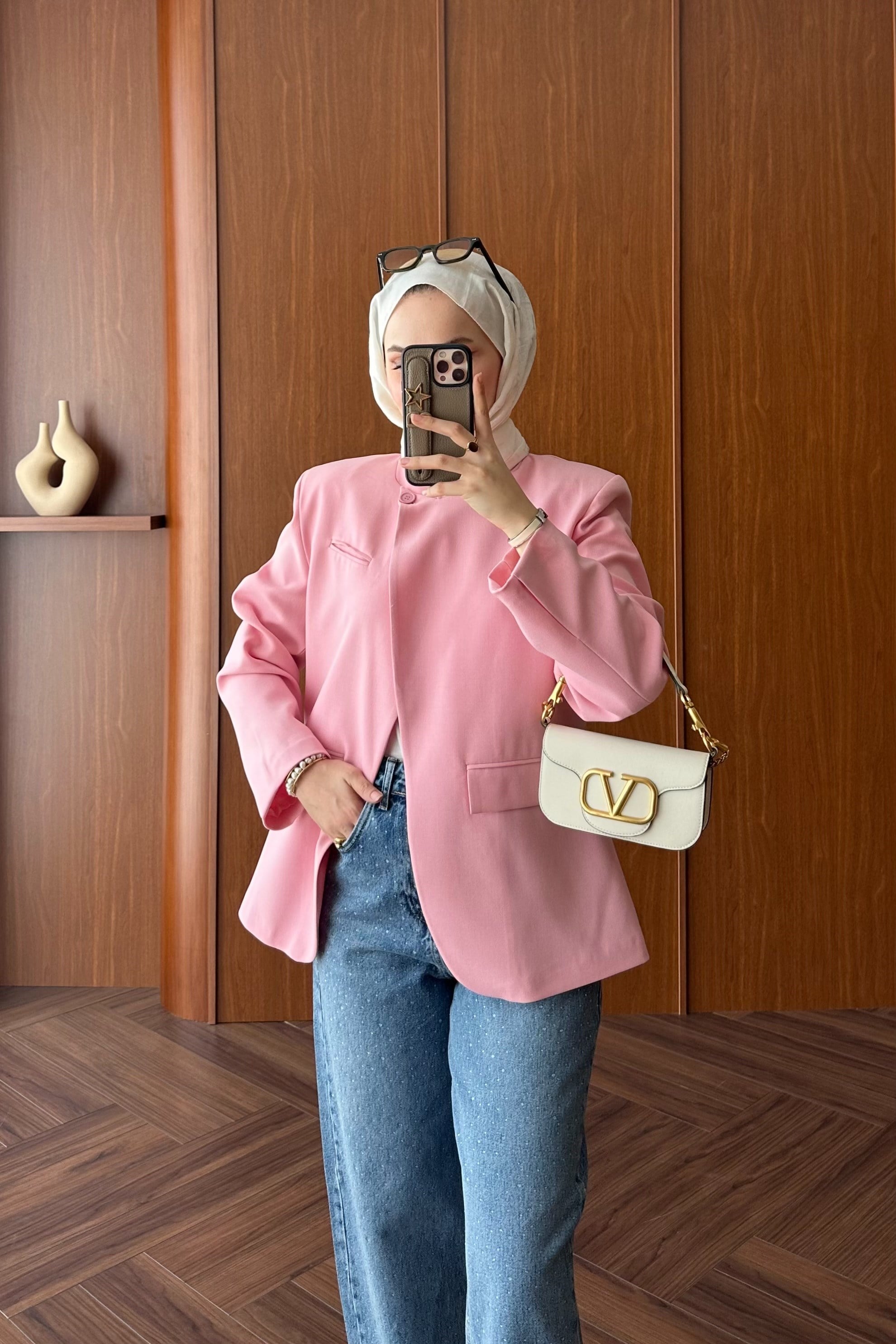 Mika Blazer Ceket - PEMBE